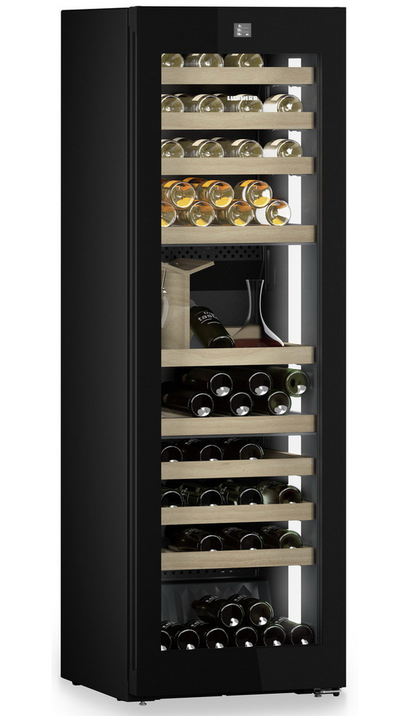 Изображение товара Винный шкаф Liebherr WPgbi 5283-20 001 85 бутылок черное стекло