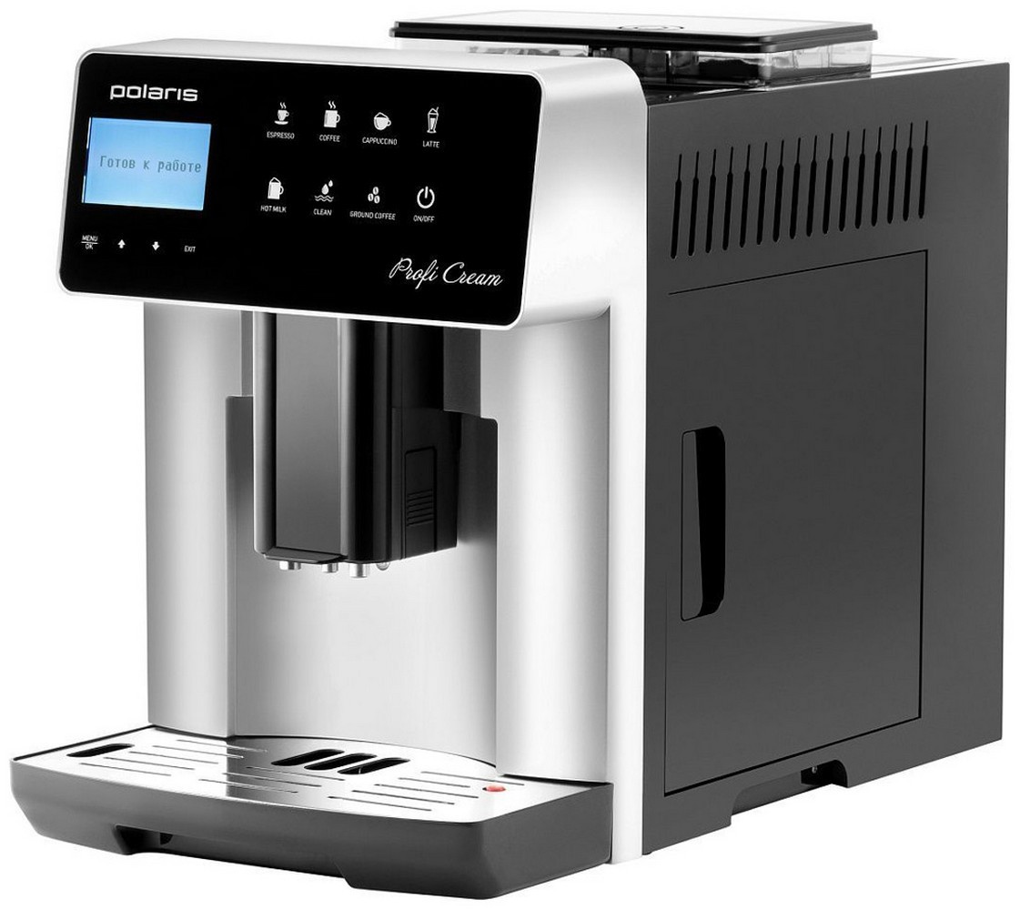 Изображение товара Автоматическая кофемашина Polaris PACM 2055AC черный серебряный 20 бар сенсорное управление