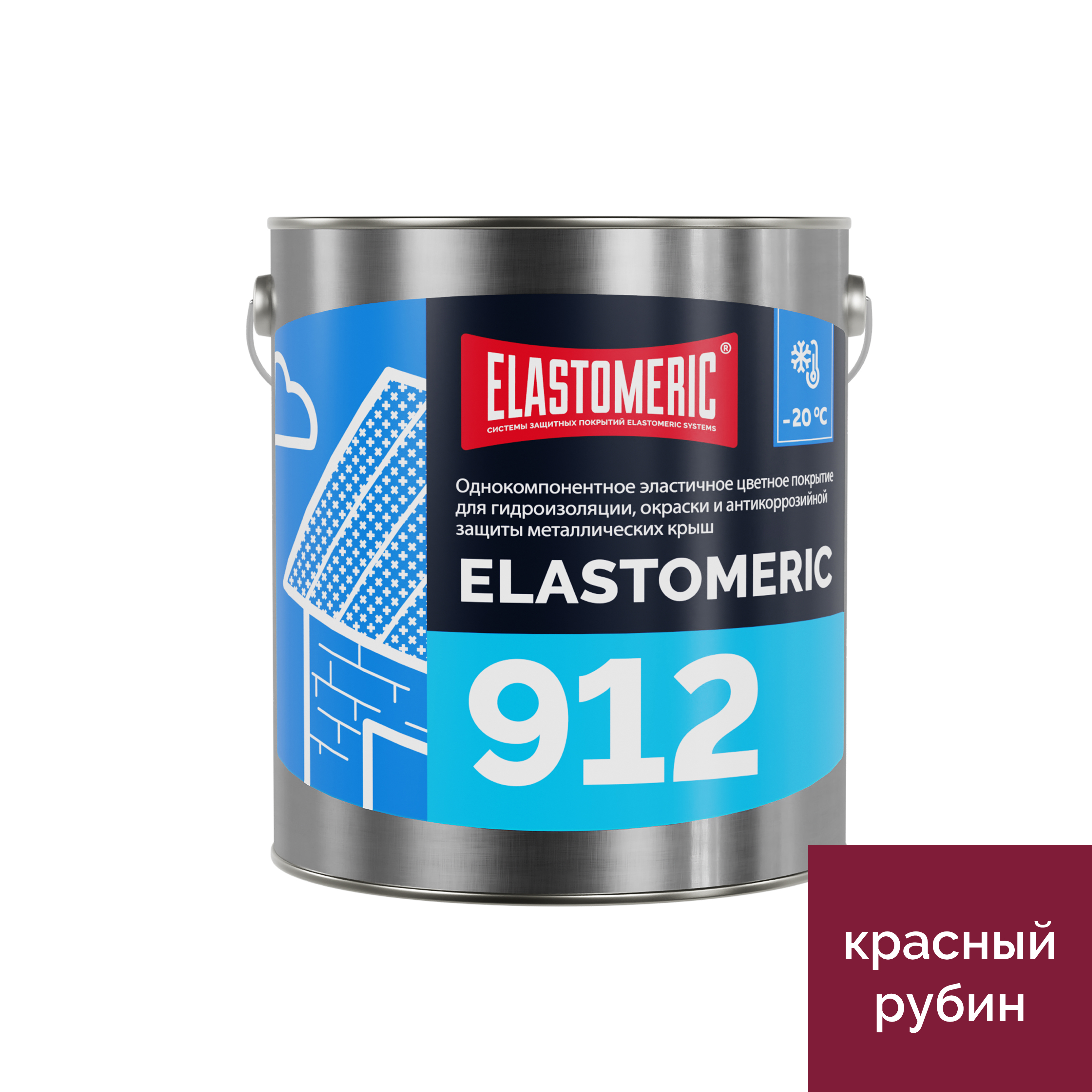 Изображение товара Мастика для металлической кровли Elastomeric systems 912 3кг красный Изображение товара Мастика для металлической кровли Elastomeric systems 912 3кг красный