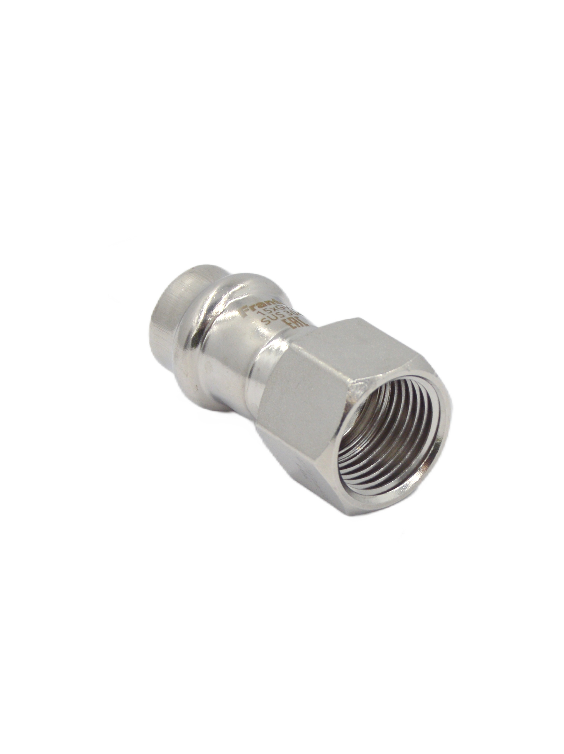 Изображение товара Переходник Franta 1/2"x15 мм ВР-ВПр из нержавеющей стали SUS 304