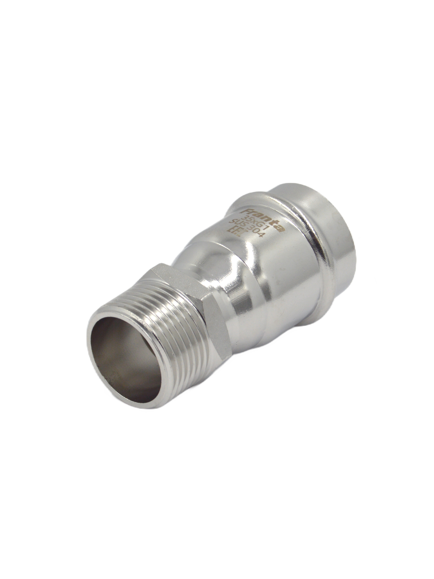 Изображение товара Переходник Franta 1"x35 мм НР-ВПр из нержавеющей стали AISI 304