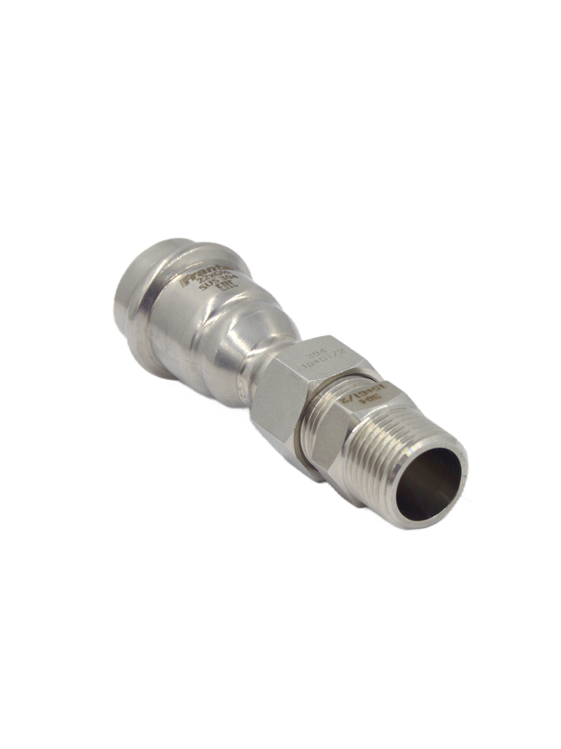 Изображение товара Переходник Franta 1/2"x22 мм НР-ВПр нержавеющая сталь Aisi 304 V15221200G