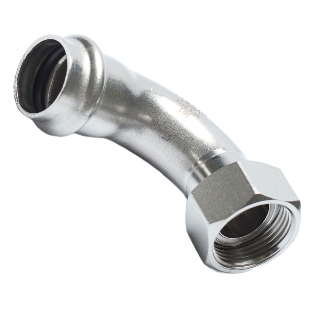 Изображение товара Угол комбинированный 90° Franta 1 1/2x22 мм нержавеющая сталь ВР-ВР