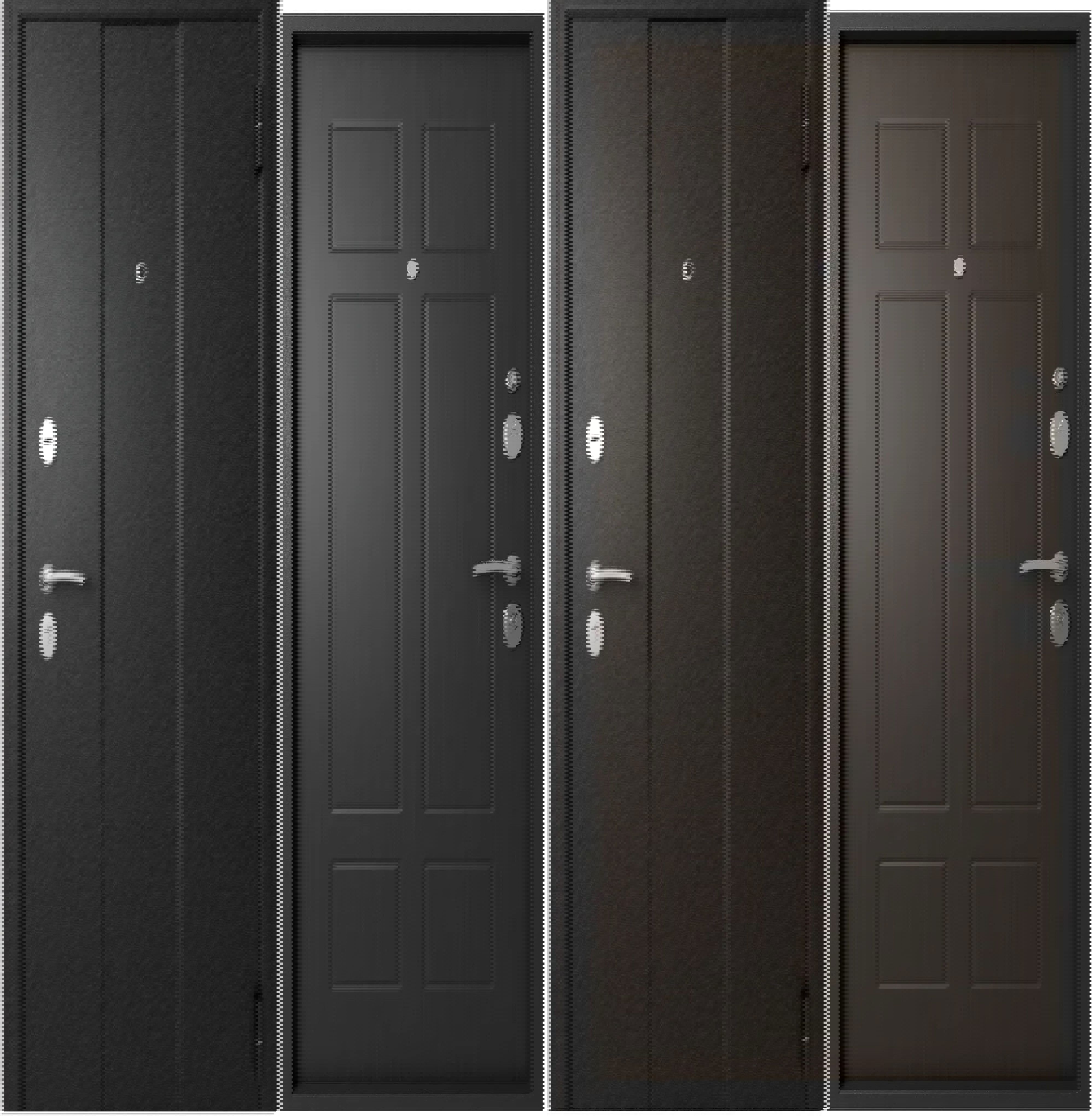 Изображение товара Входная дверь ЭТАЛОН М-2 205x86 правый черный букле/венге с двумя замками Galeon