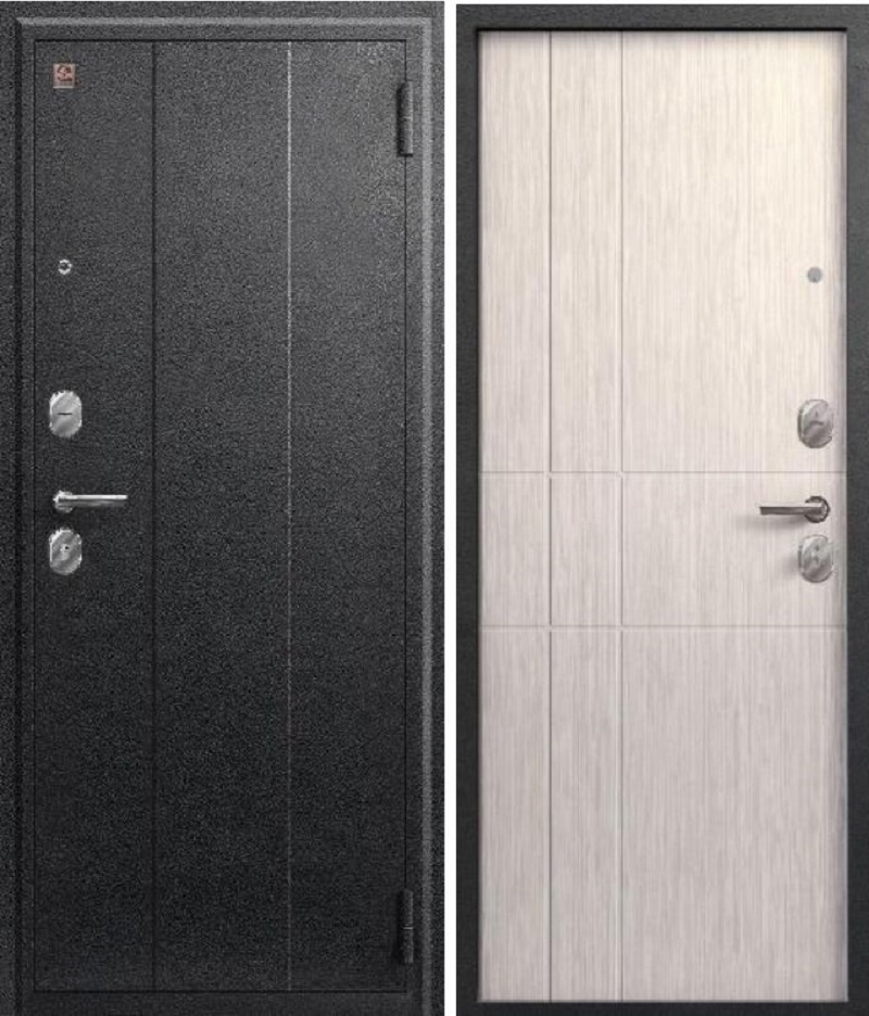 Изображение товара Входная дверь HIT А-02 для квартиры, черный сатин/капучино 3D, 75 мм