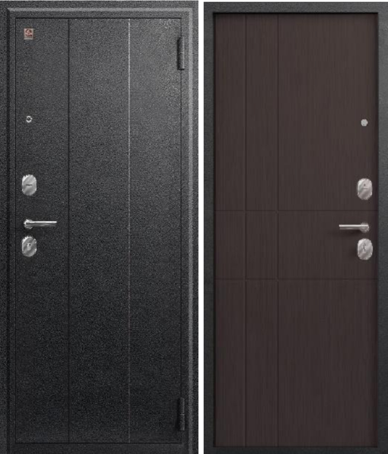 Изображение товара Входная дверь HIT Н-02 левый 205x86 см Черный сатин