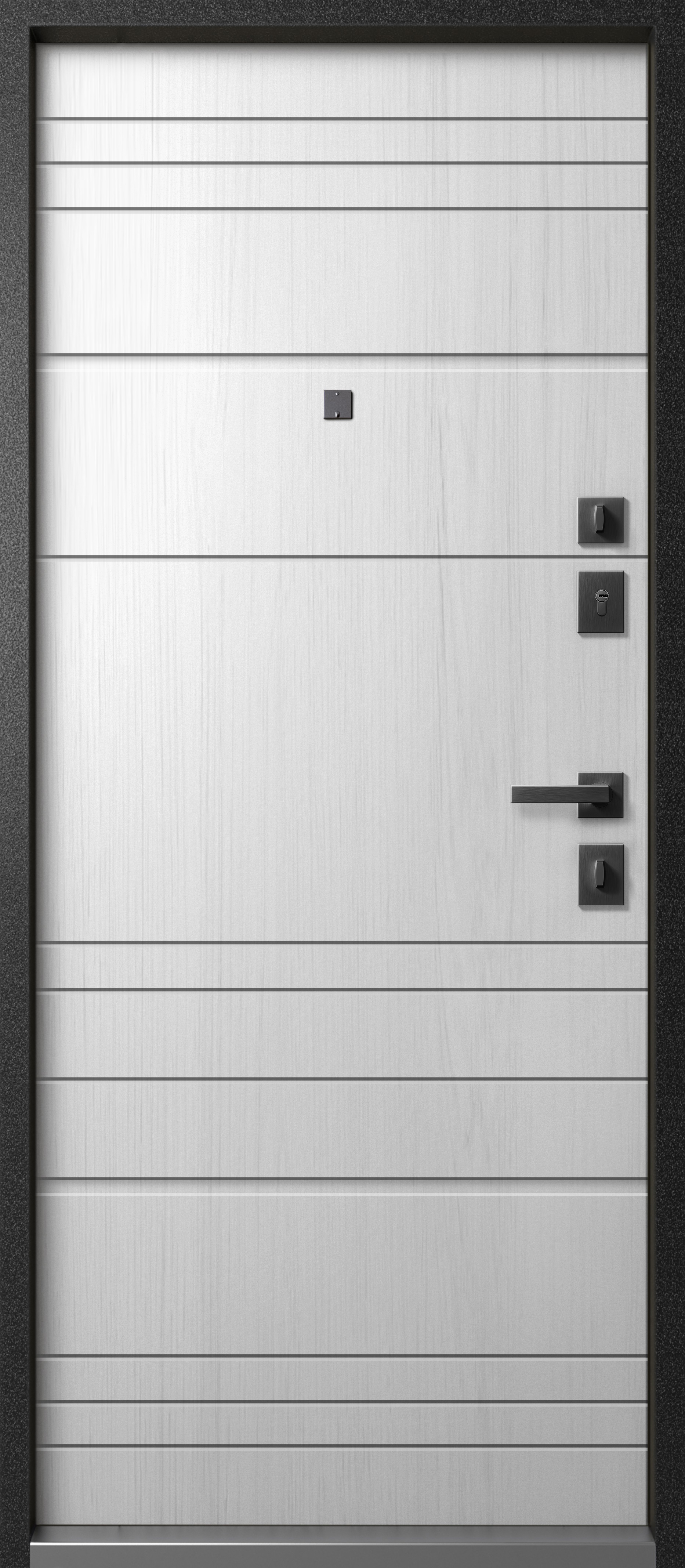 Изображение товара ЭТАЛОН S-4, правая, 205x96 см, черный муар/Белый снег