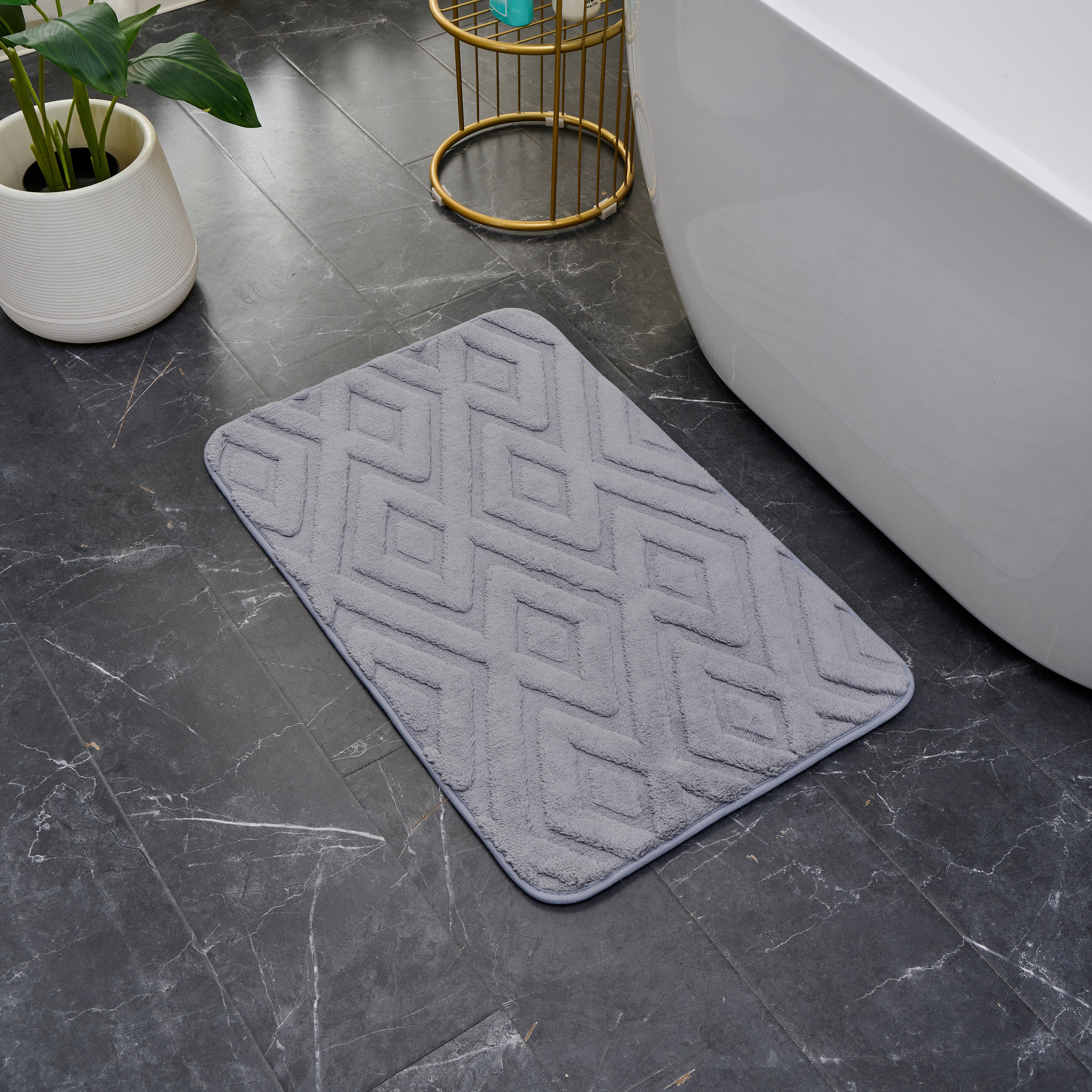 Изображение товара Декоративный коврик Lamo LM-01 50x80 см темно-серый полиэстер современный стиль