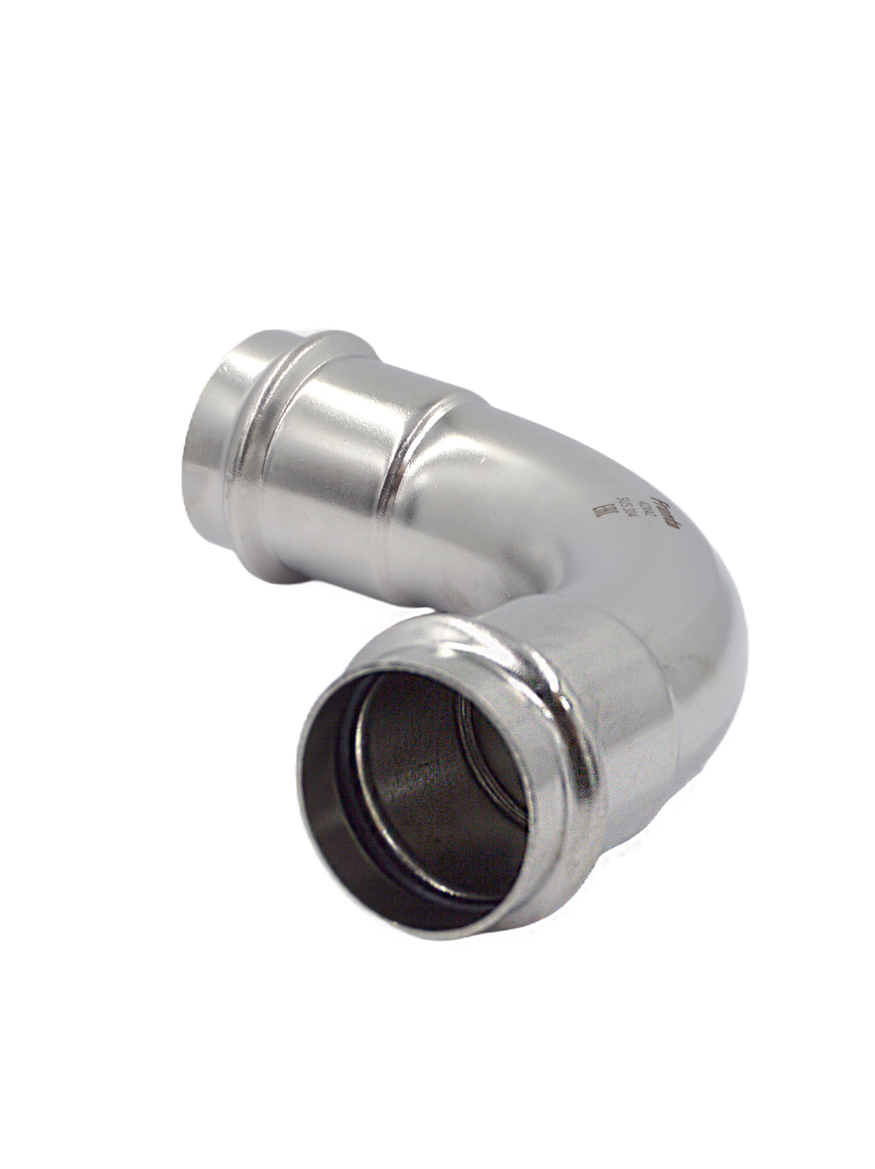 Изображение товара Угол 90° FRANTA 42x42 мм из нержавеющей стали AISI 304 для систем отопления и водоснабжения