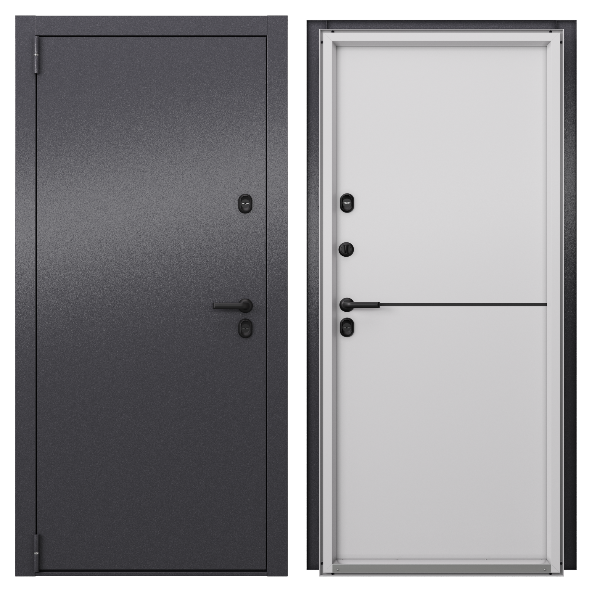 Изображение товара Входная дверь TOREX Антарктик Бьянко (880L) с двумя замками и ночной задвижкой