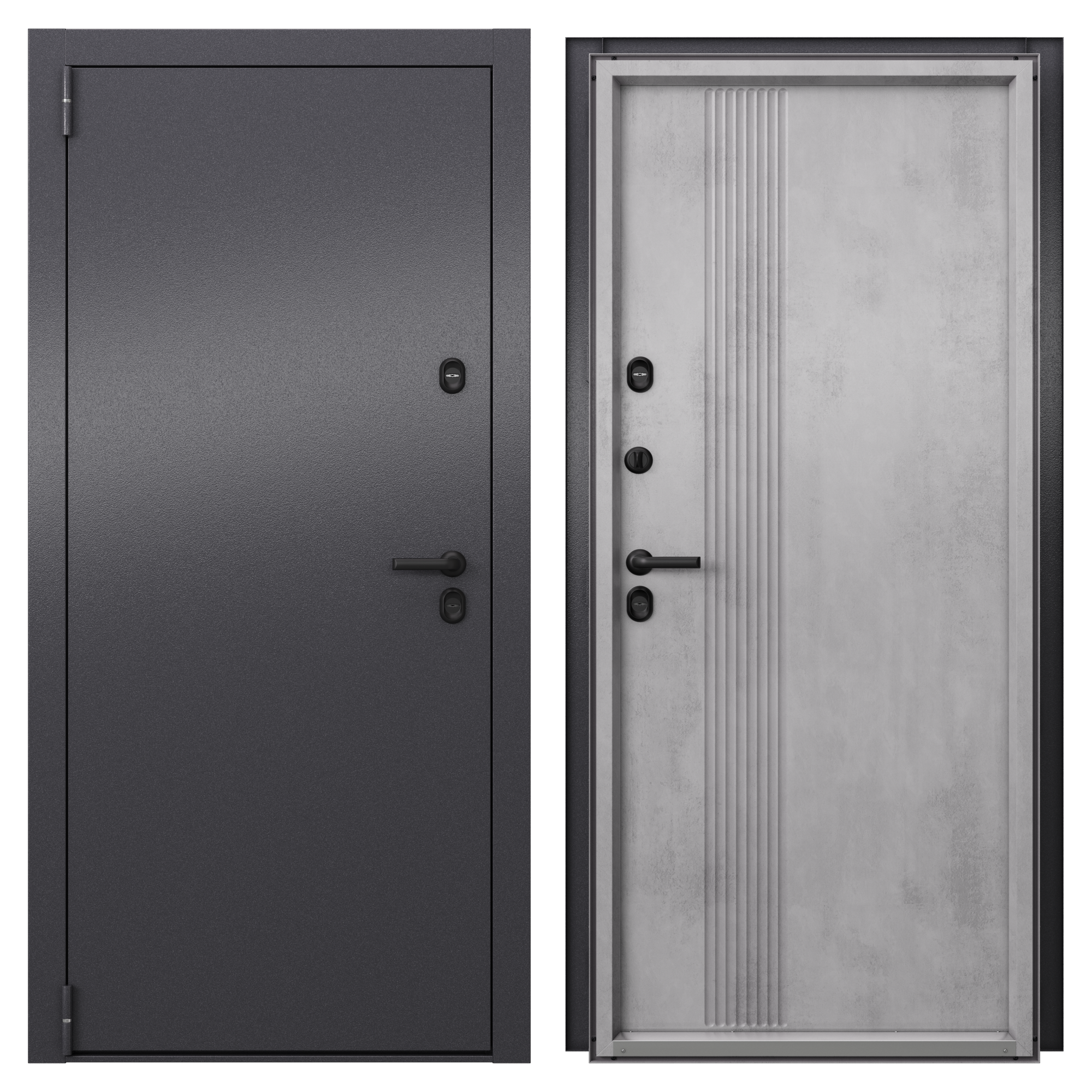 Изображение товара Входная дверь металлическая Антарктик 88x205 см левая бетон Изображение товара Входная дверь металлическая Антарктик 88x205 см левая бетон