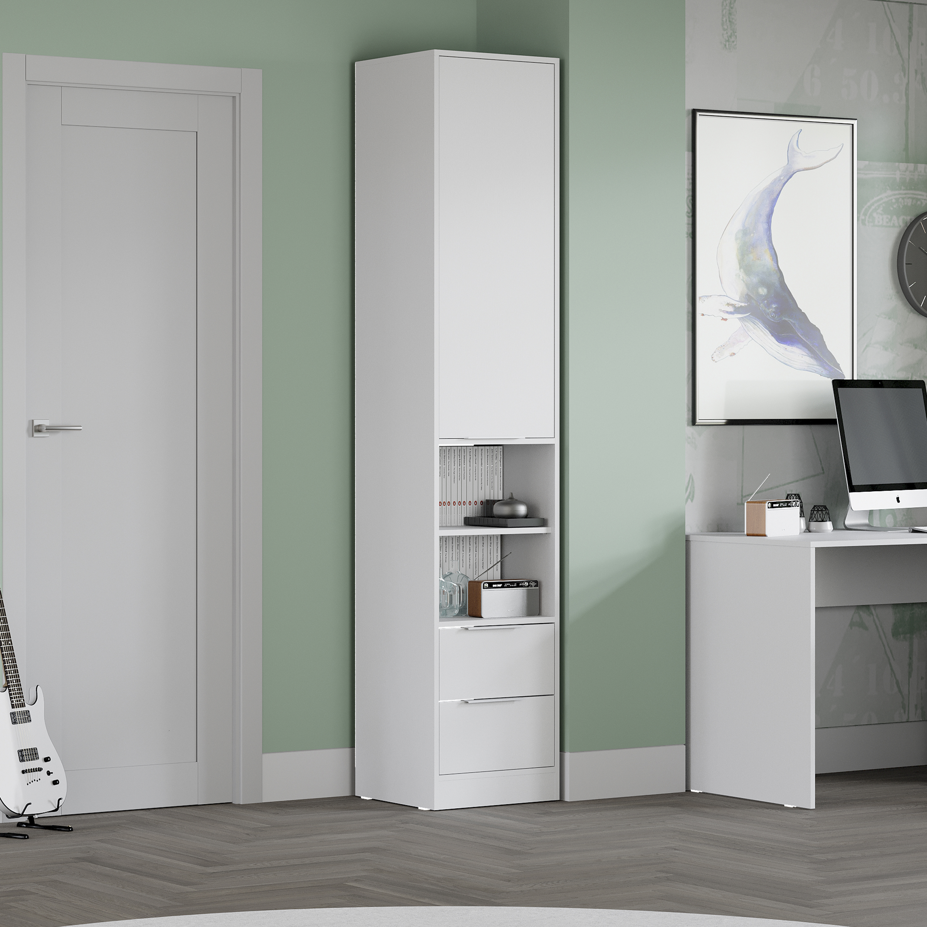 Изображение товара Шкаф Трия Марли 43.6x213.2x40.7 см белый