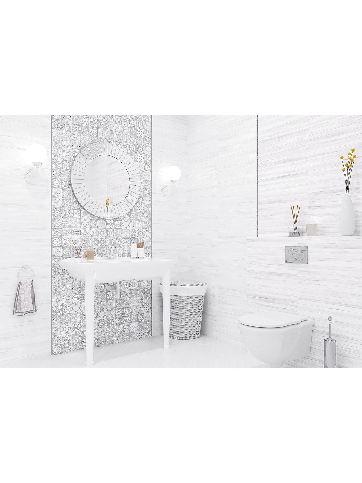 Изображение товара Керамогранит New Trend Blur White 41x41 см белый для внутренней облицовки