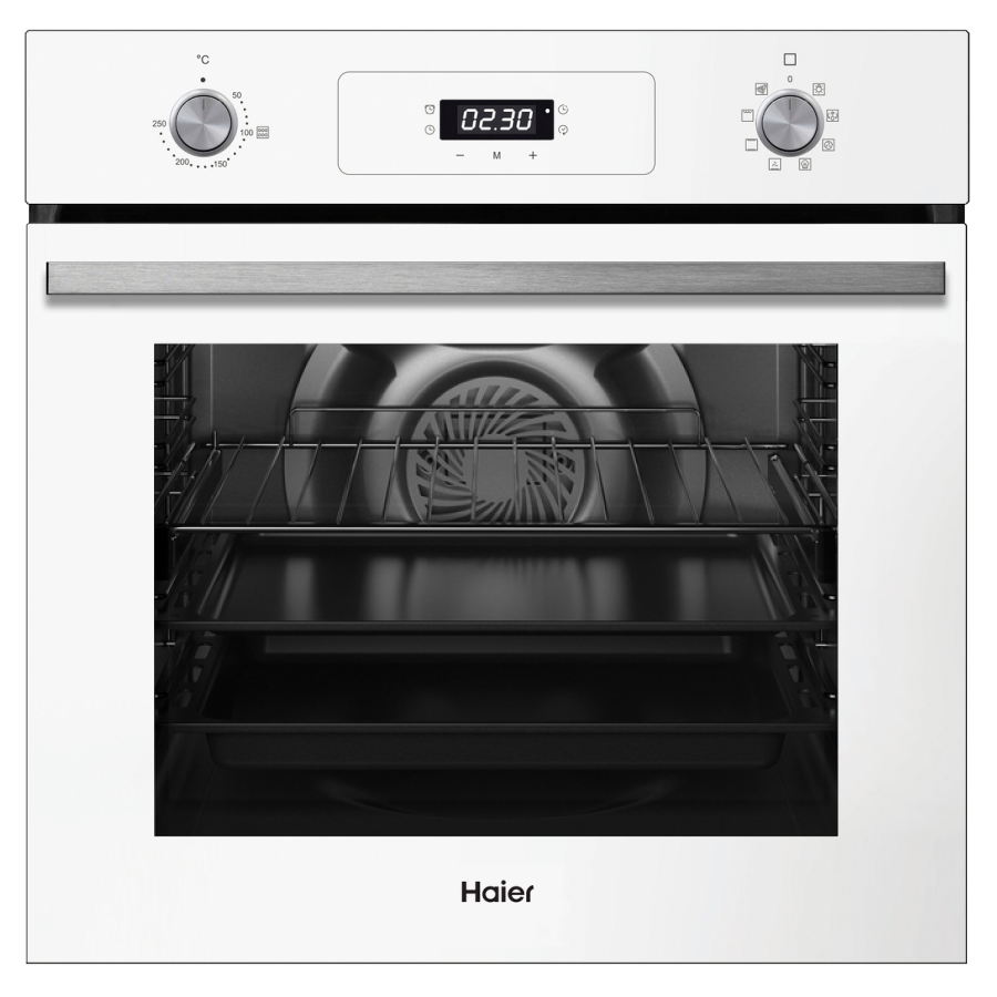 Изображение товара Встраиваемый духовой шкаф Haier Hod-P08Tgw 70л белый электрический 8 режимов