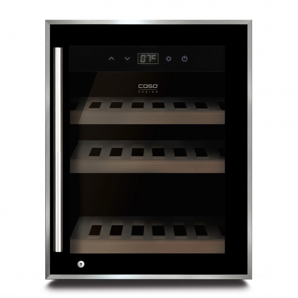 Изображение товара Винный шкаф CASO WineSafe 12 Black однозонный компрессорный для 12 бутылок
