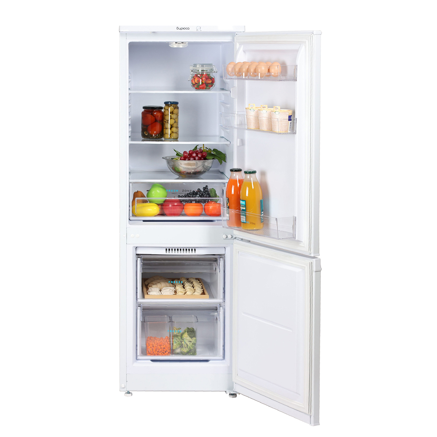 Изображение товара Холодильник Бирюса Б-418 двухкамерный 48x145 см белый морозильная камера снизу