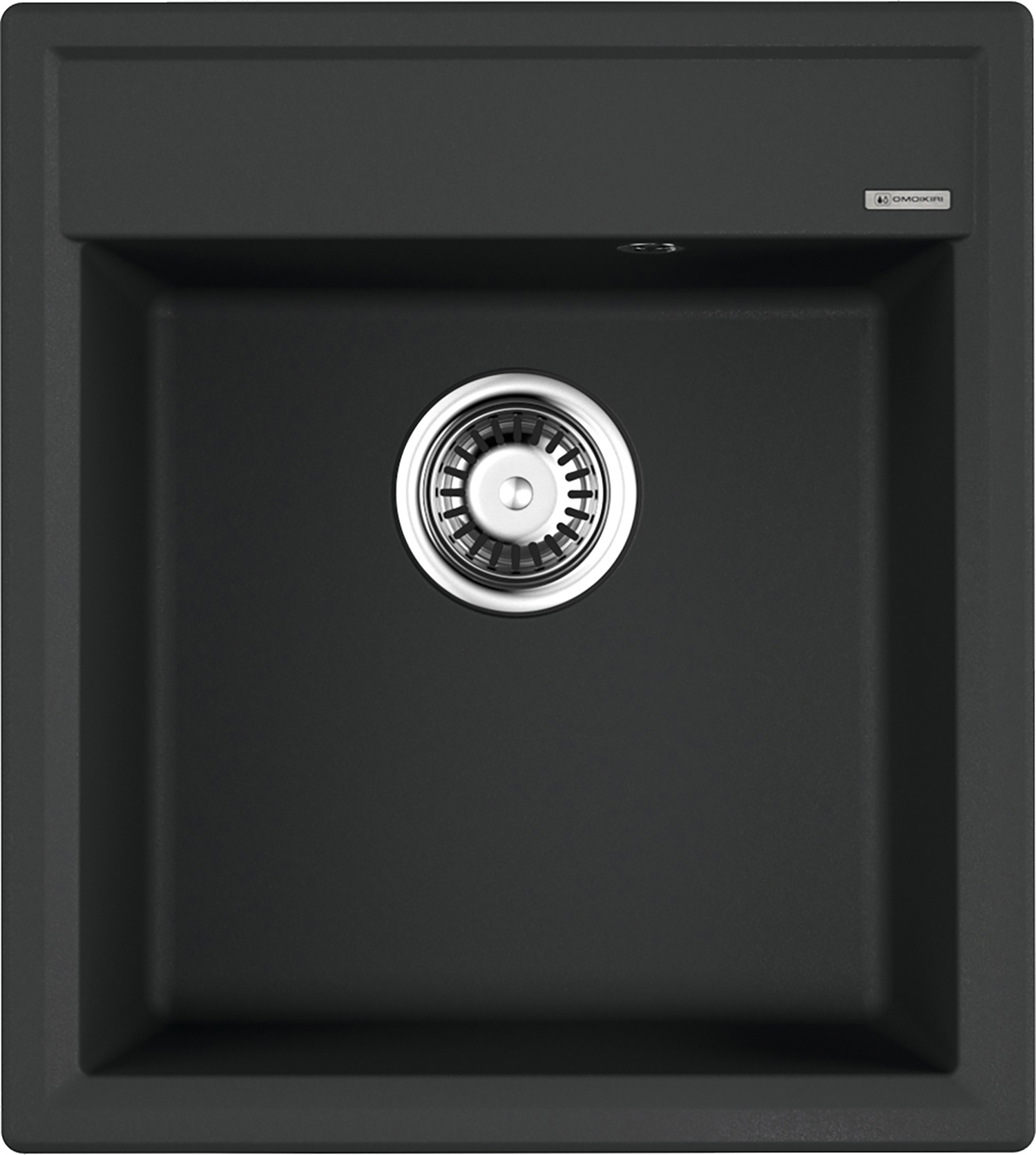 Изображение товара Кухонная мойка OMOIKIRI Daisen 46-BL из искусственного гранита черная 46x51 см