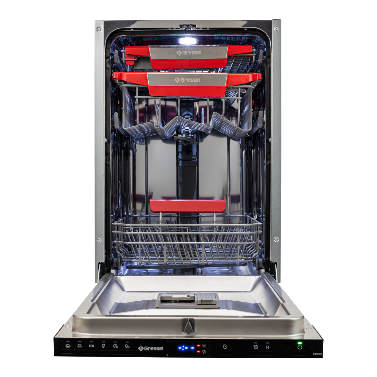 Изображение товара Встраиваемая посудомоечная машина Gressel UBB502 45 см 6 программ черный цвет