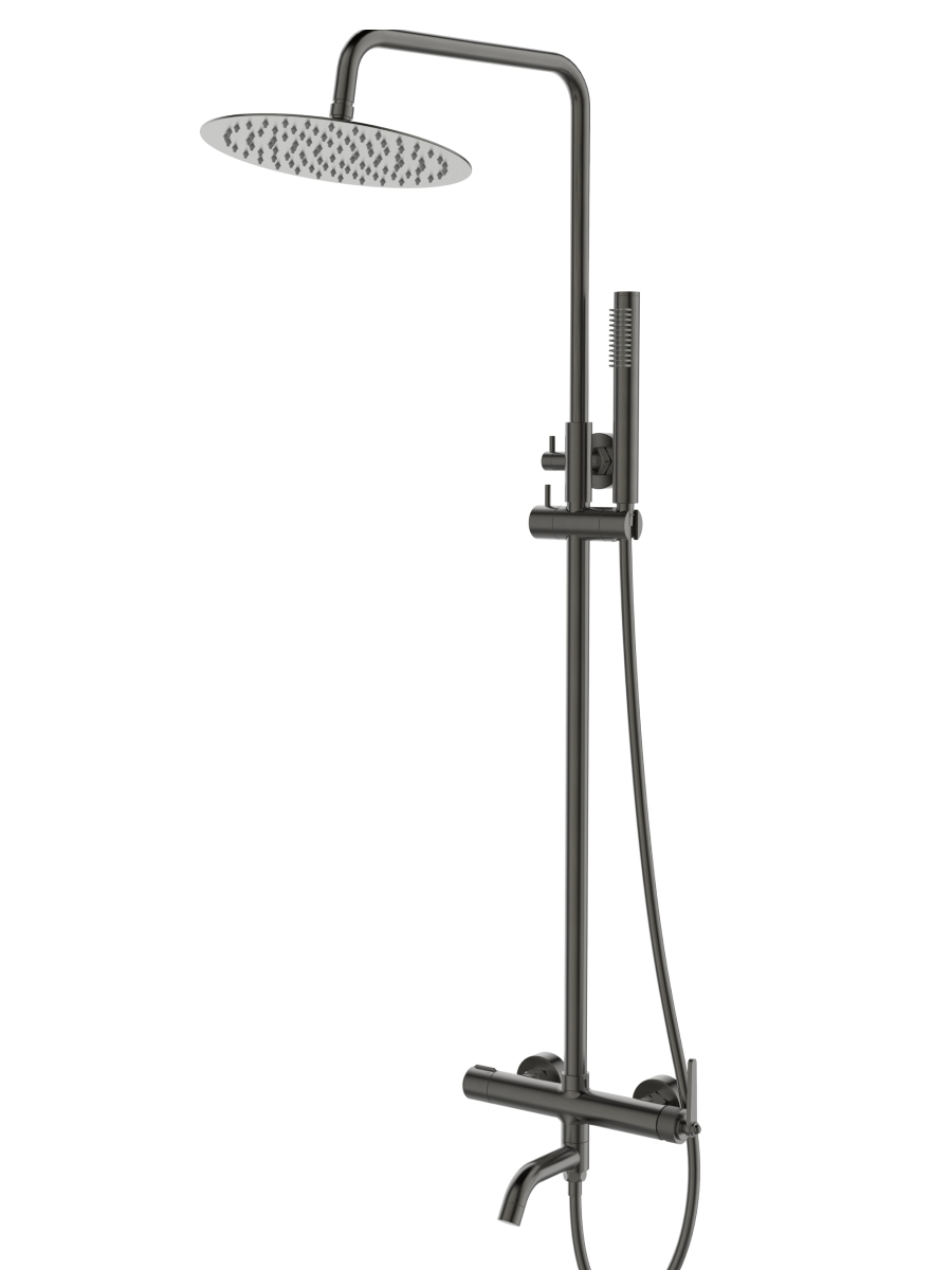 Изображение товара Душевая стойка Esko Bangkok gun metal ST250BGGM 1 режимная цвет темно-серый, оружейная сталь Изображение товара Душевая стойка Esko Bangkok gun metal ST250BGGM 1 режимная цвет темно-серый, оружейная сталь