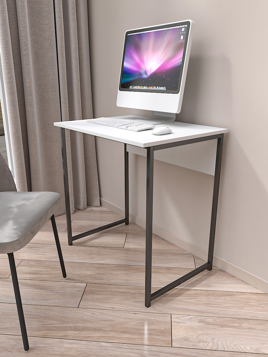 Изображение товара Стол письменный Estente Eliza 74x76x54 см ЛДСП цвет белый/черный