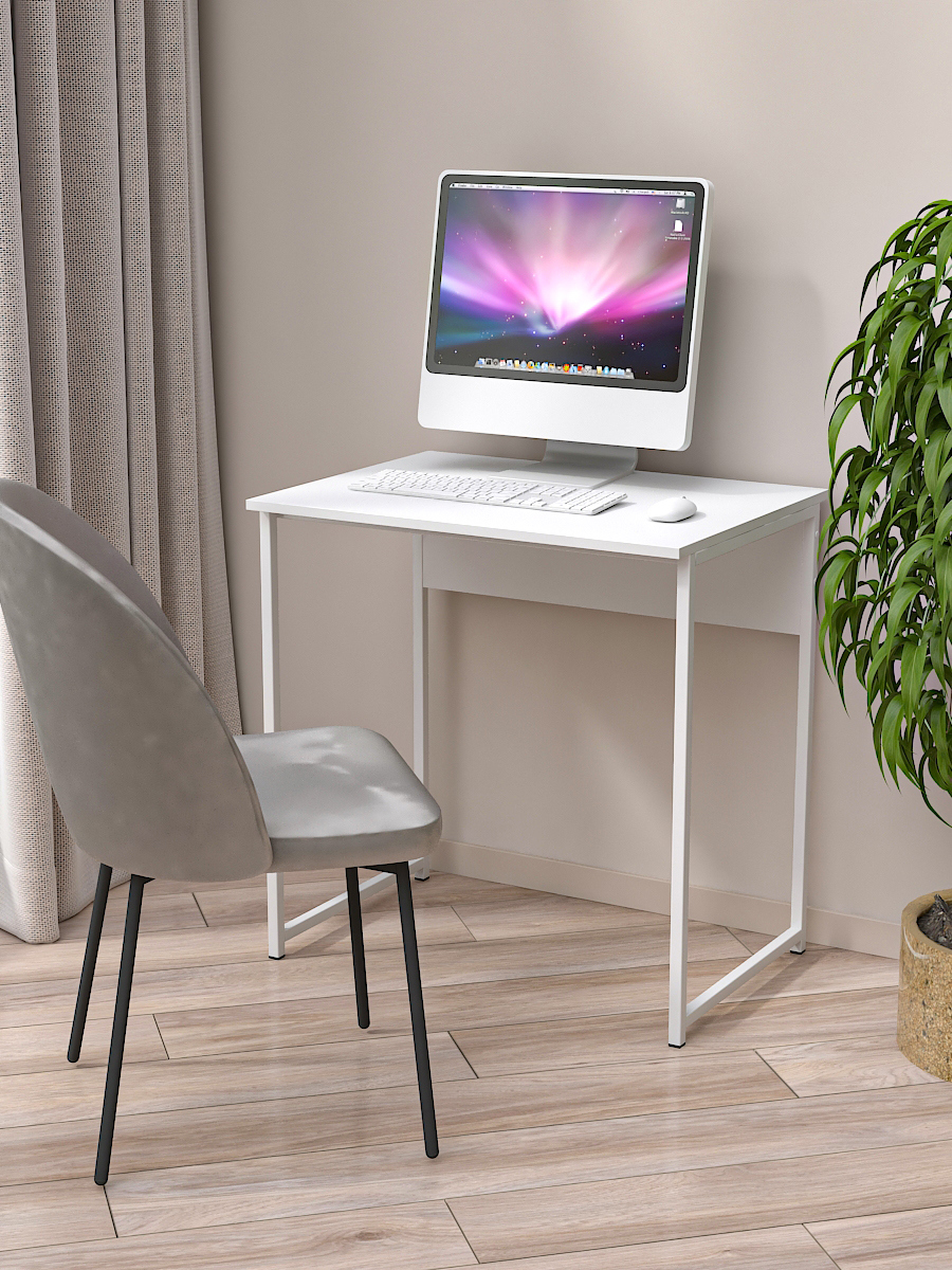 Изображение товара Письменный стол Estente Eliza 74x76x54 см ЛДСП белый для дома и офиса