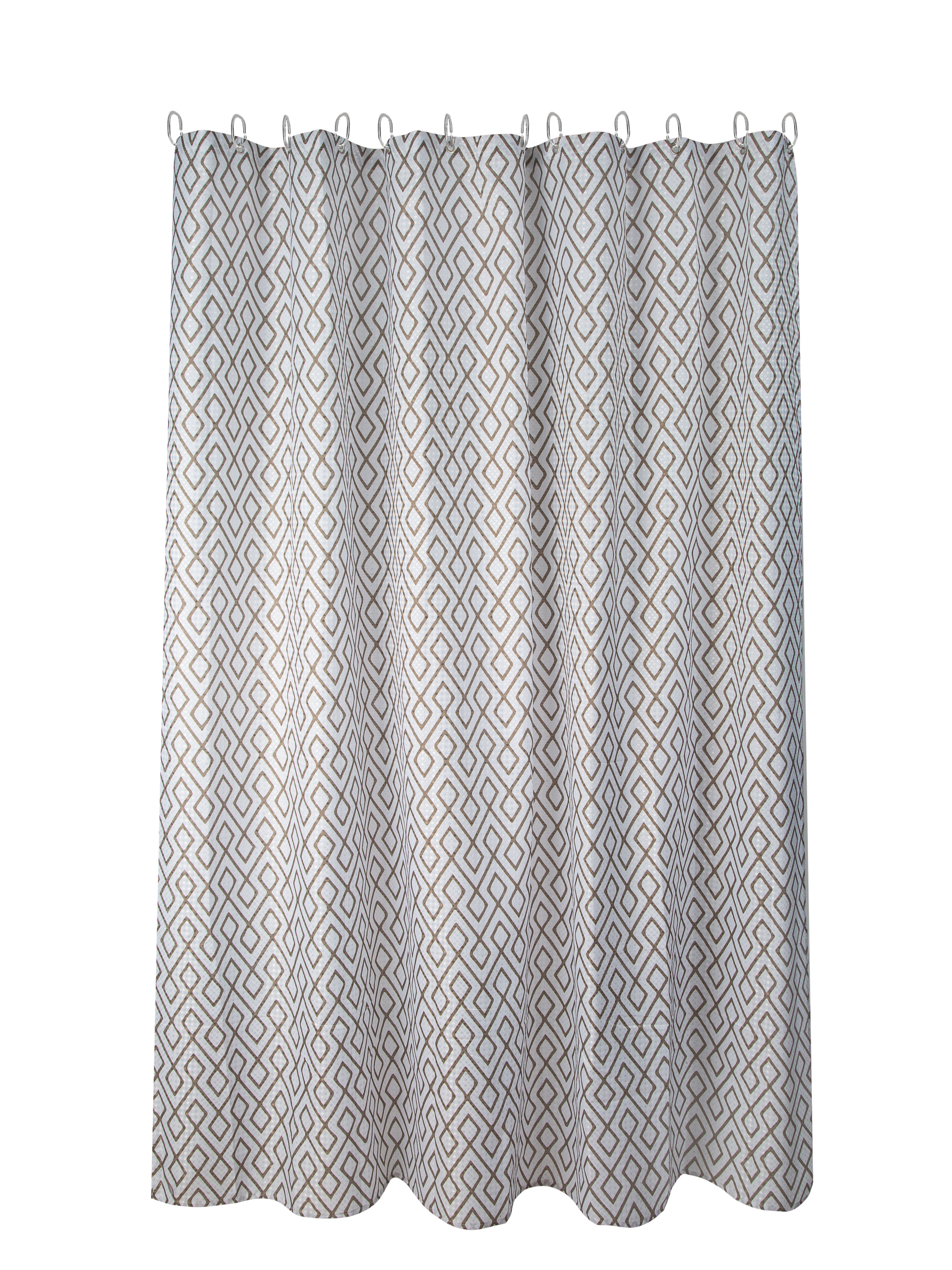 Изображение товара Шторка для ванной комнаты ЕВРОГАРАНТ 4610116227213 183x178см цвет бежевый