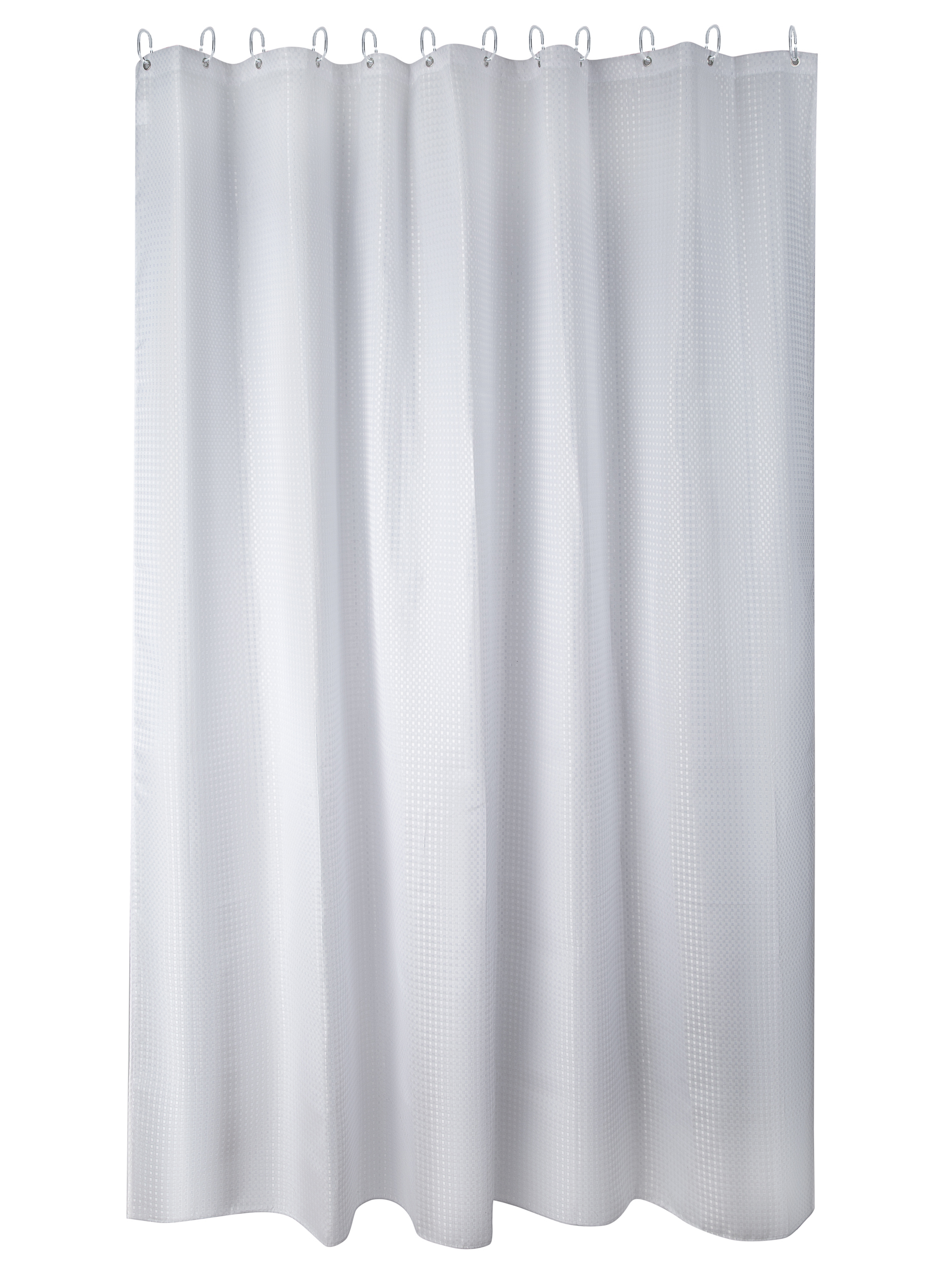 Изображение товара Шторка для ванной комнаты ЕВРОГАРАНТ 180x200 см белая водонепроницаемая полиэстеровая