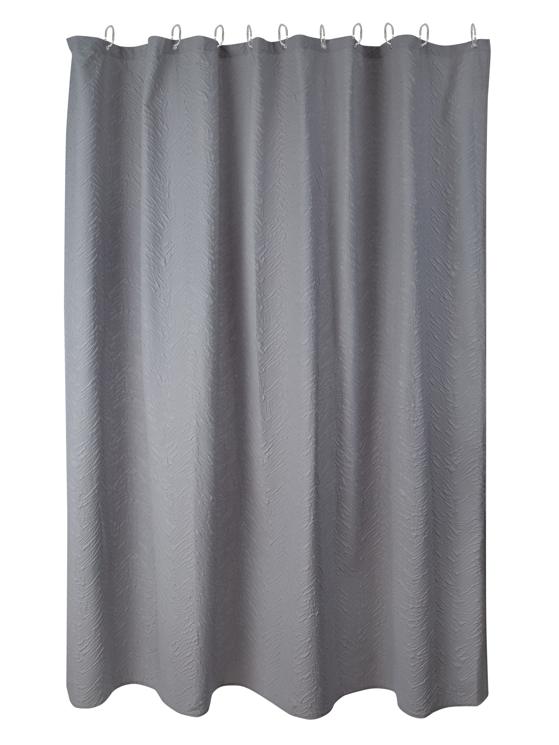 Изображение товара Штора для ванной комнаты ЕВРОГАРАНТ 180x200см серый полиэстер водонепроницаемая