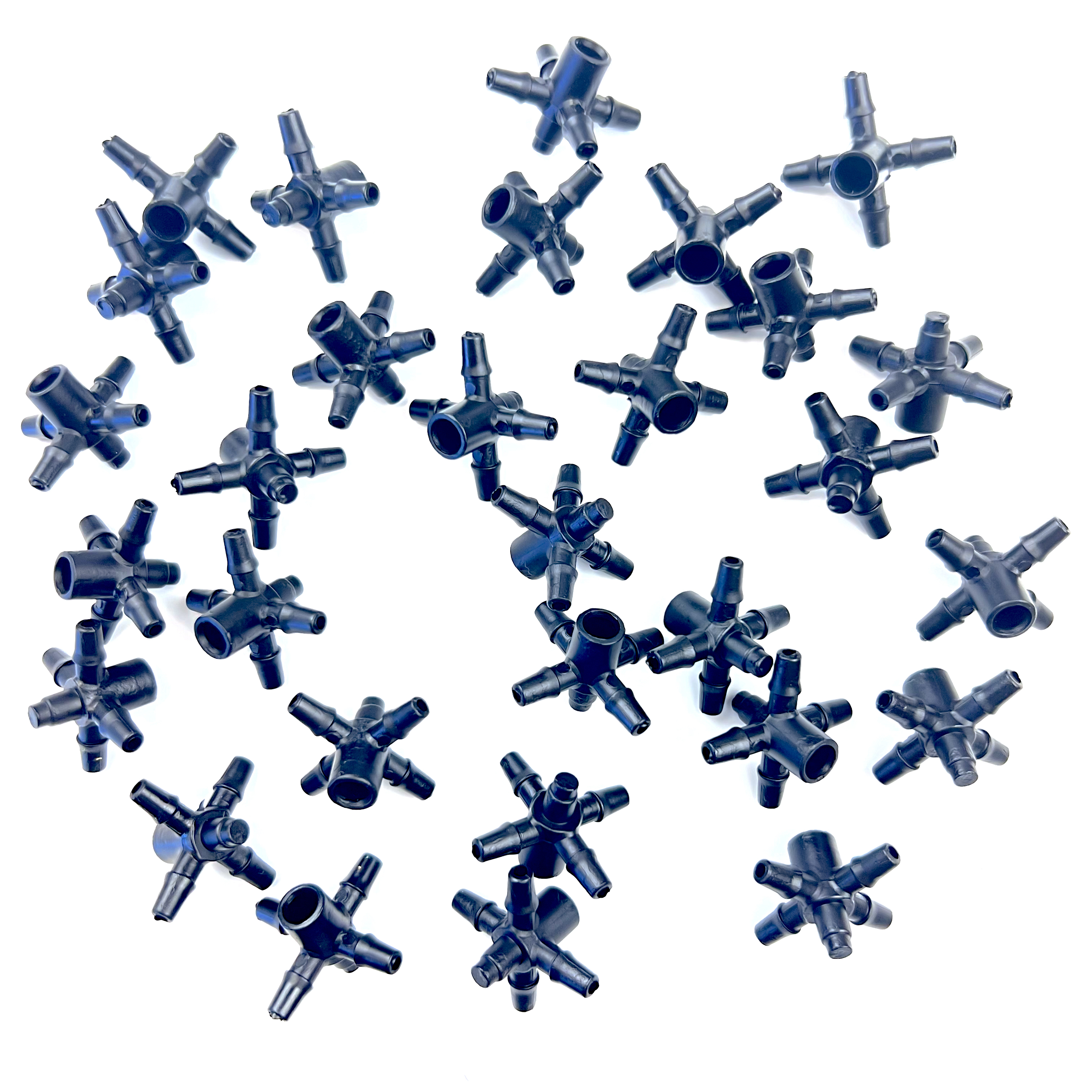 Изображение товара Разветвитель крестовой на 4 выхода для микротрубки Boutte 3-4 мм 30 шт