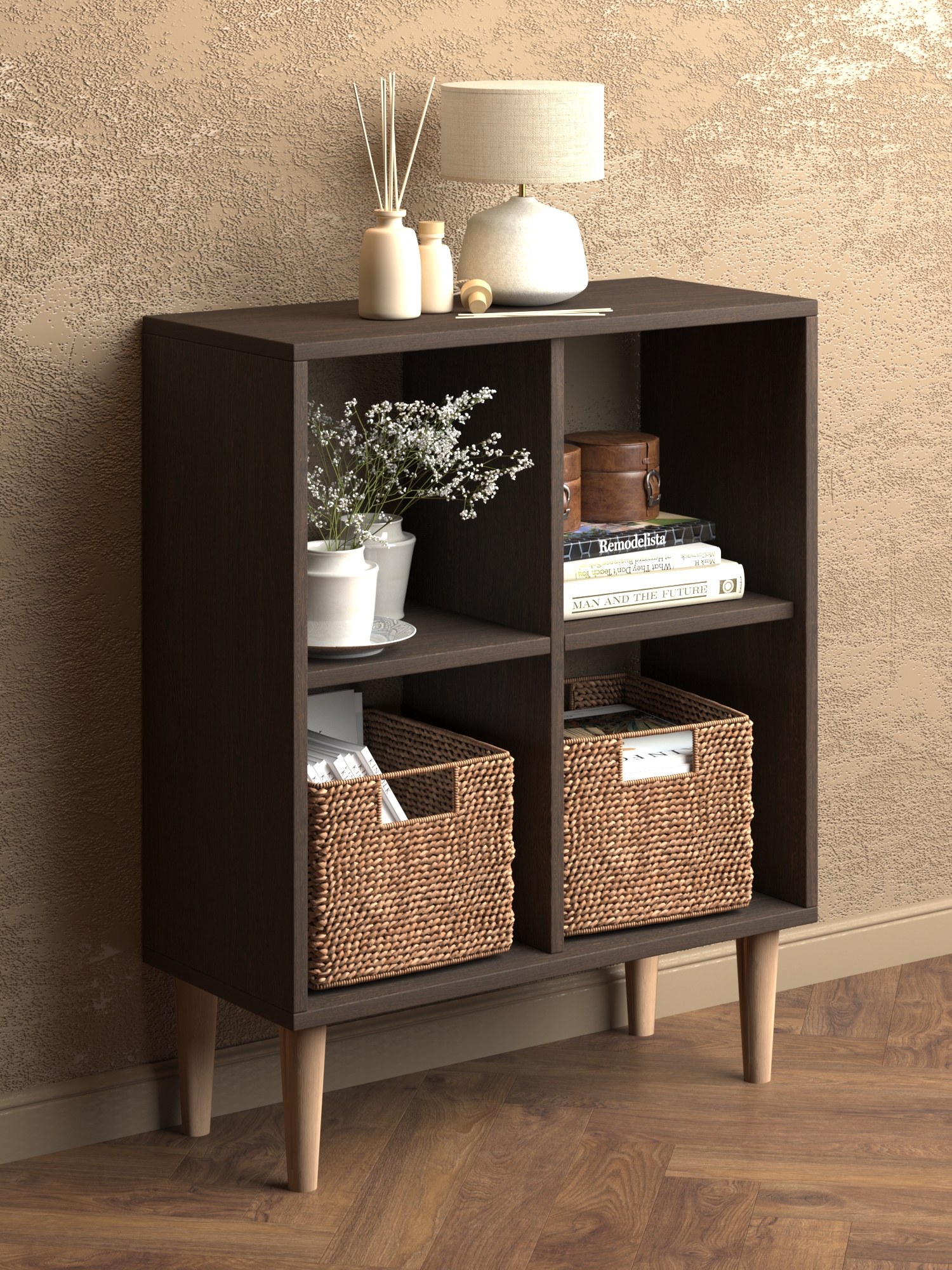 Изображение товара Стеллаж с полками Monofix 69x87x30 см ЛДСП венге для дома и офиса