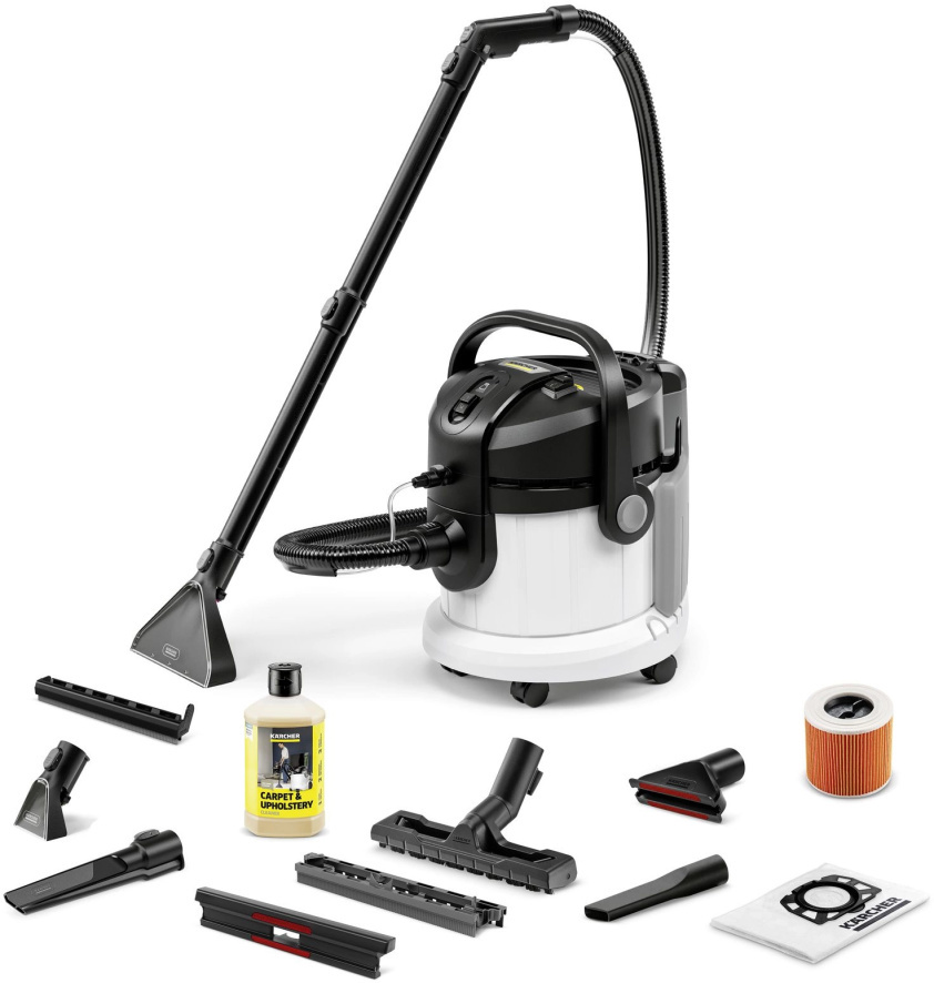 Изображение товара Пылесос с контейнером и влажной уборкой Karcher SE 4 Plus 1000 Вт черный