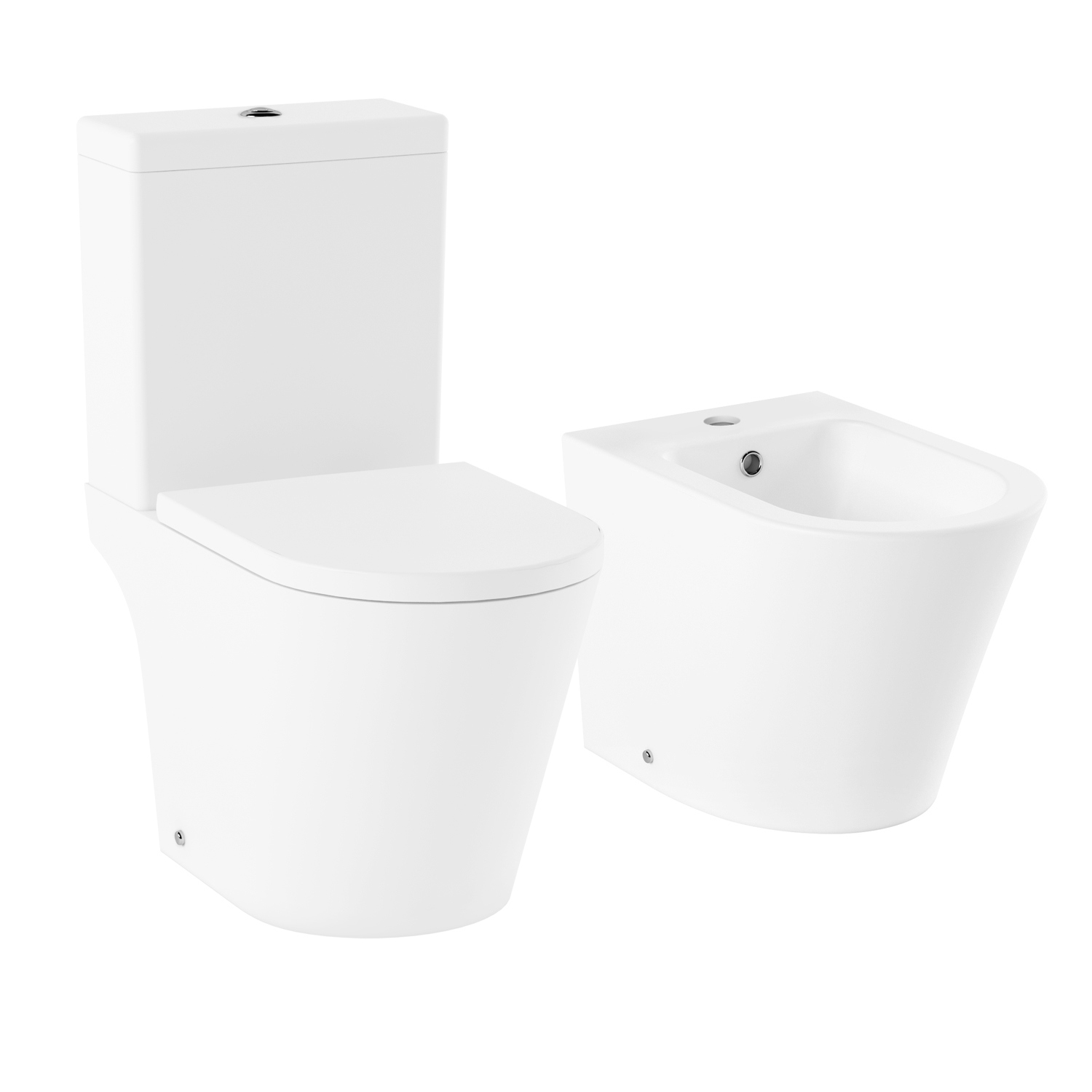 Изображение товара Комплект унитаз с биде Lavinia Boho Biore 21030003 напольный двойной смыв