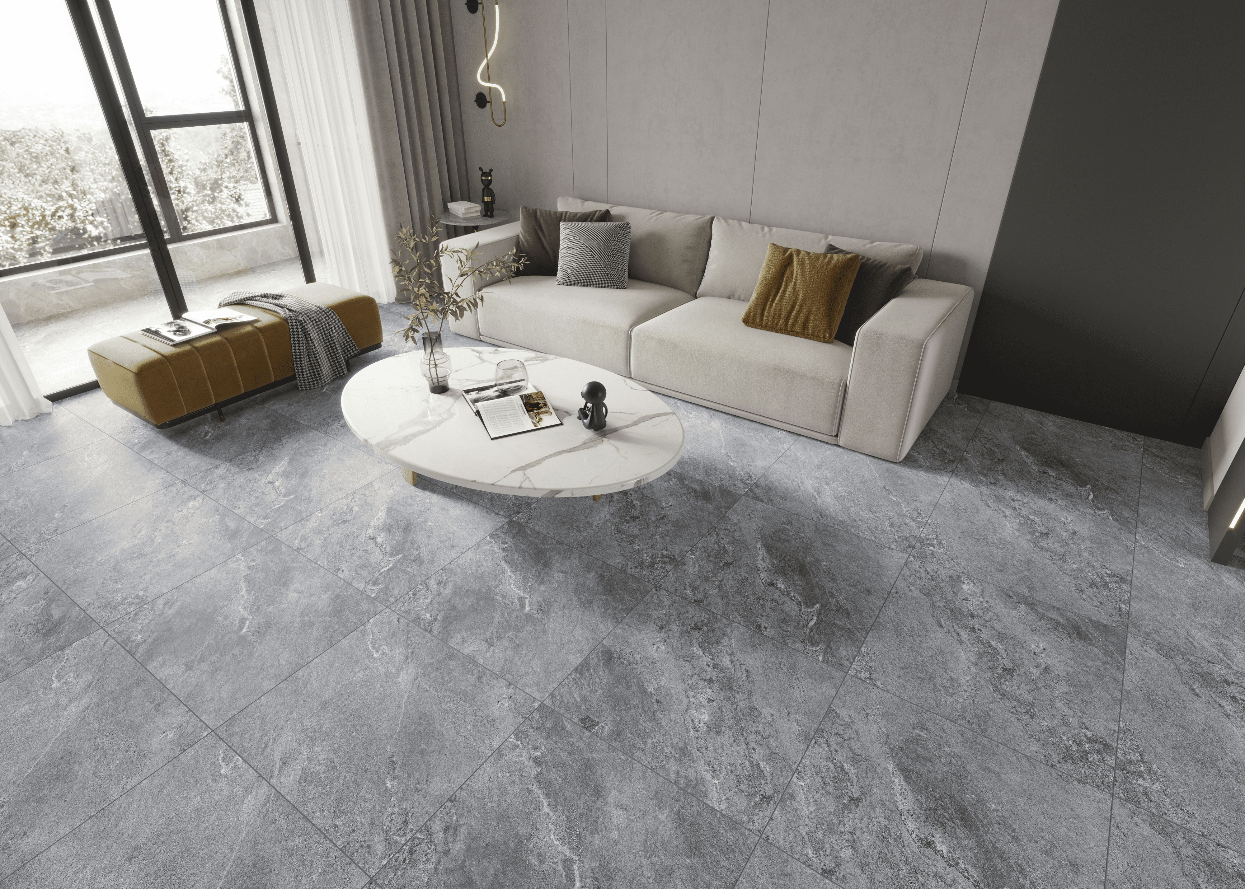 Изображение товара Керамогранит Kerald Tint Grey matt 60-60 60x60см цвет темно-серый