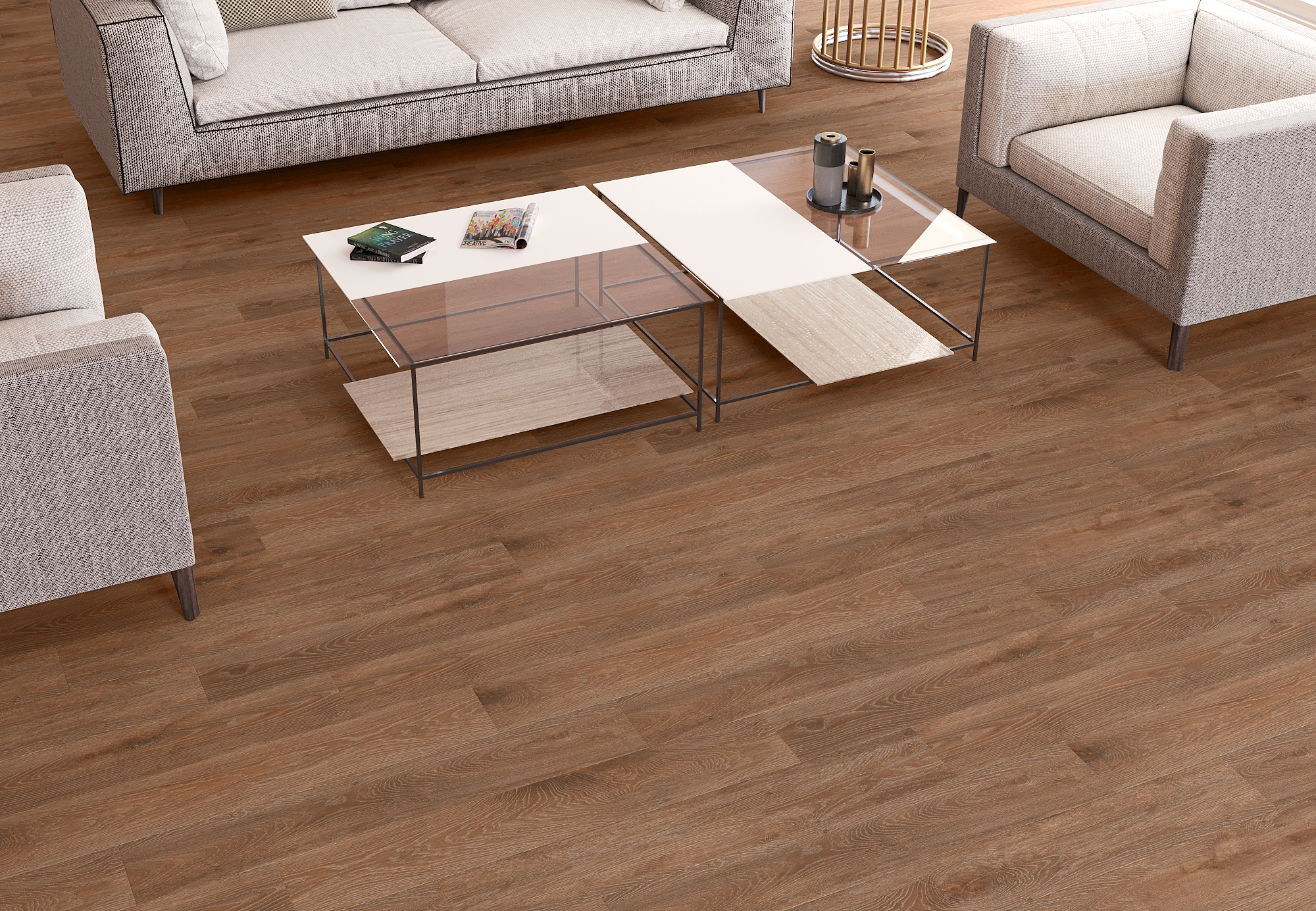 Изображение товара Керамогранит Kerald Dreaftwood Teak темная матовая 20x120 см для пола и стен