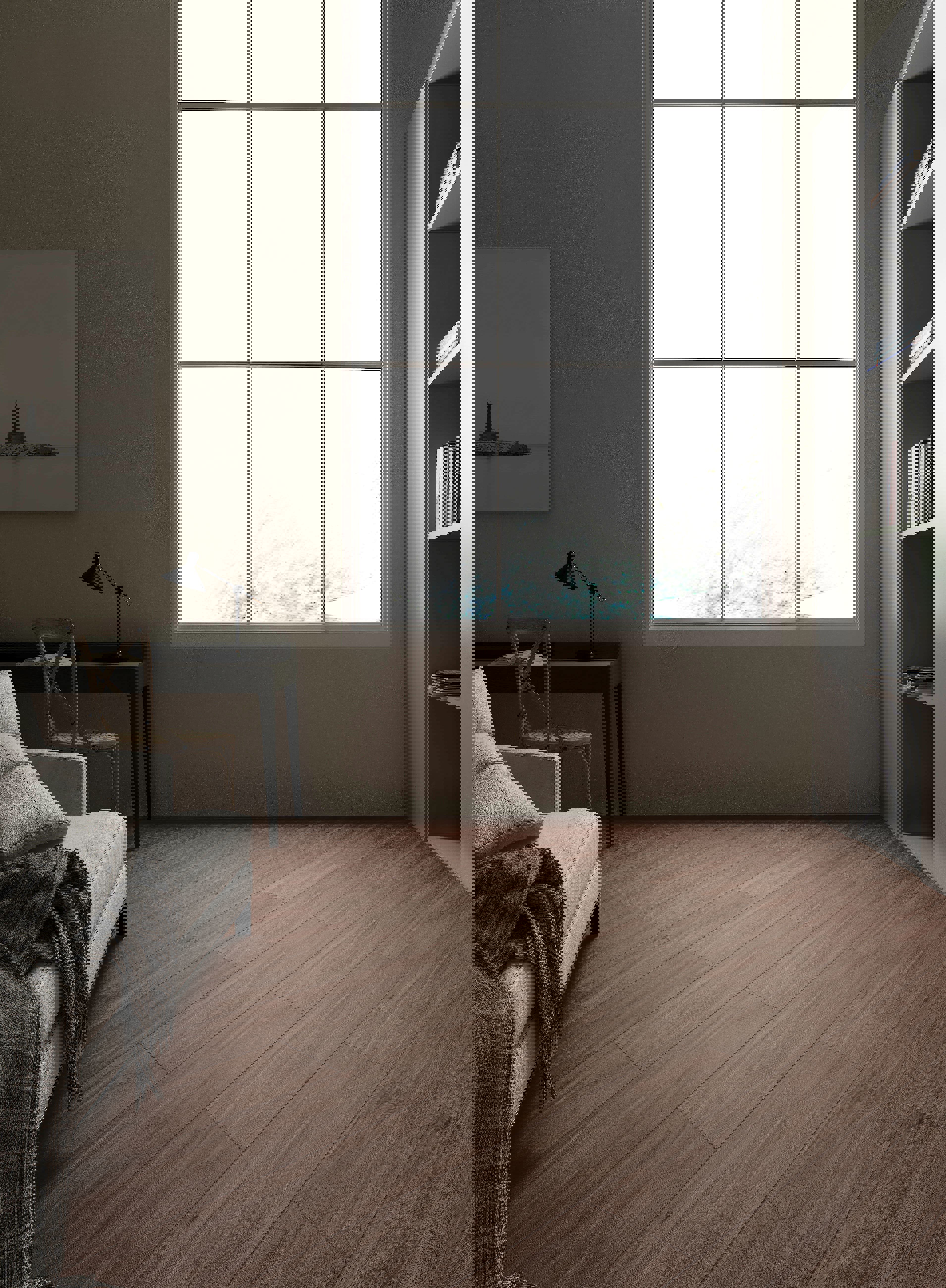 Изображение товара Керамогранит Qua Chelsea Wallnut 7мм matt 20-120 20x119.5см цвет коричневый