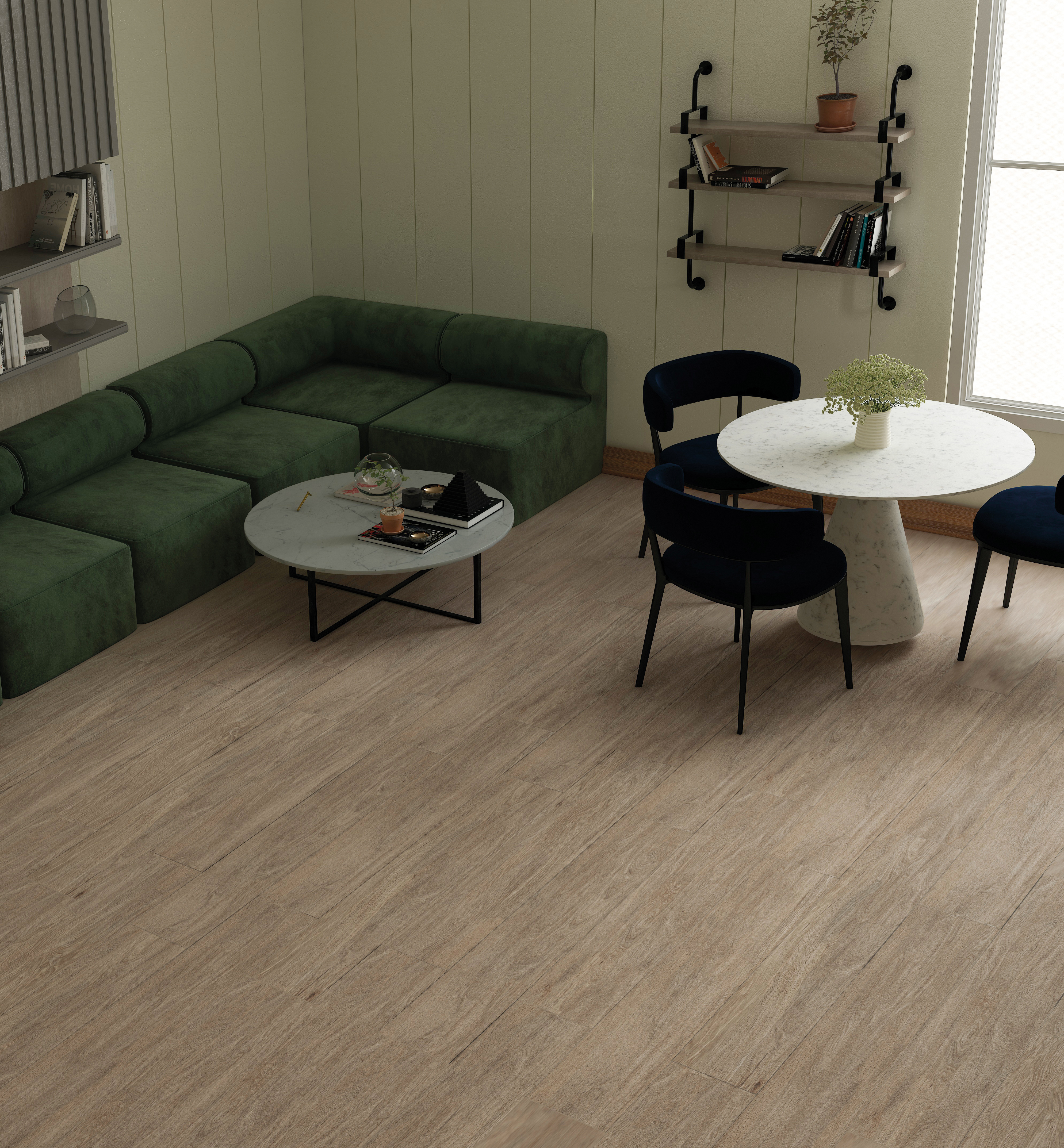 Изображение товара Керамогранит Qua Chelsea White Oak 7мм matt 20-120 20x119.5см цвет светло коричневый