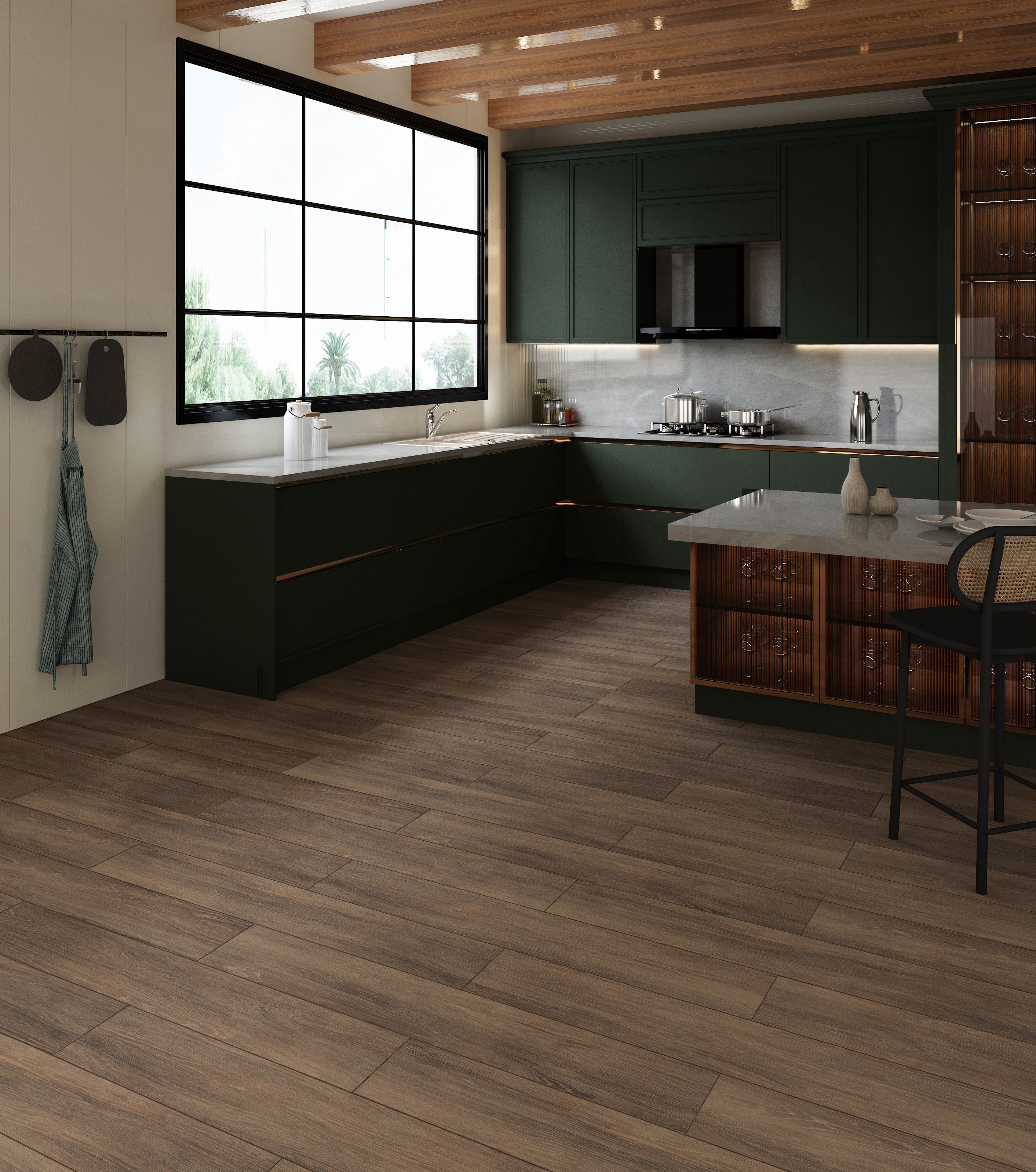 Изображение товара Керамогранит Qua Premium Teak 7мм матовый темно-коричневый