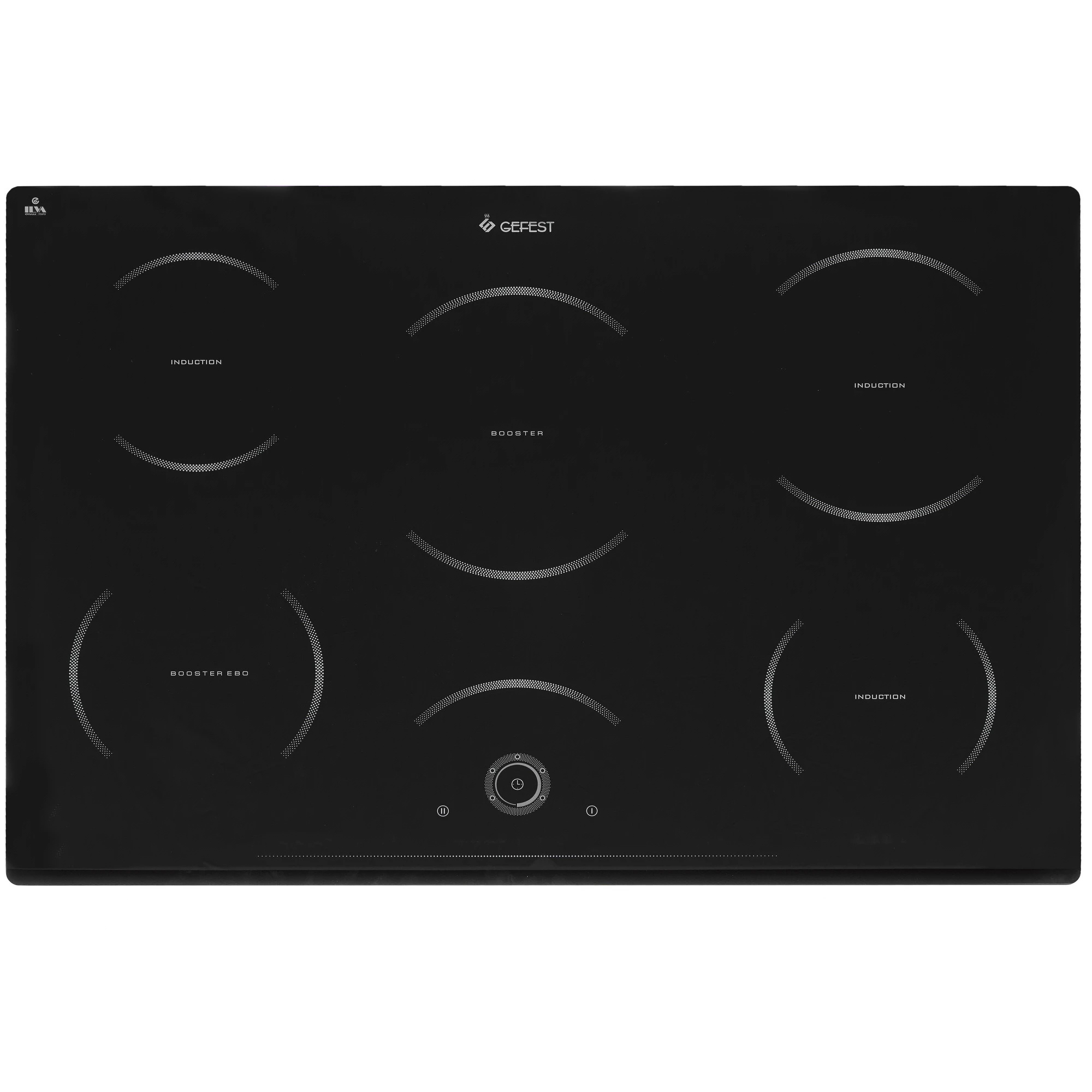 Изображение товара Электрическая варочная панель Gefest ПВИ 4322 76.5 см 5 конфорок цвет черный