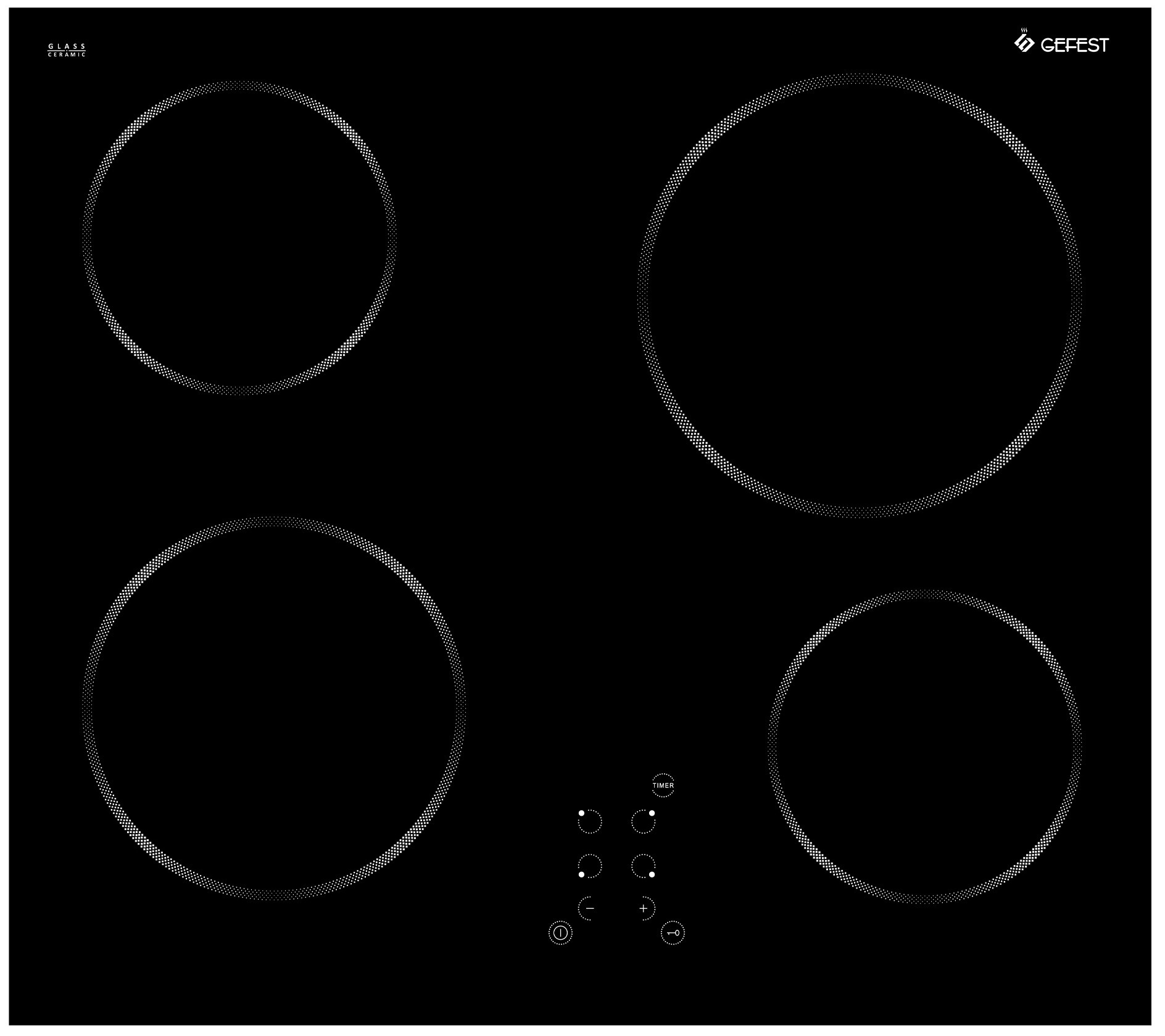 Изображение товара Электрическая варочная панель Gefest ПВЭ 4233 К11 4 конфорки сенсорное управление