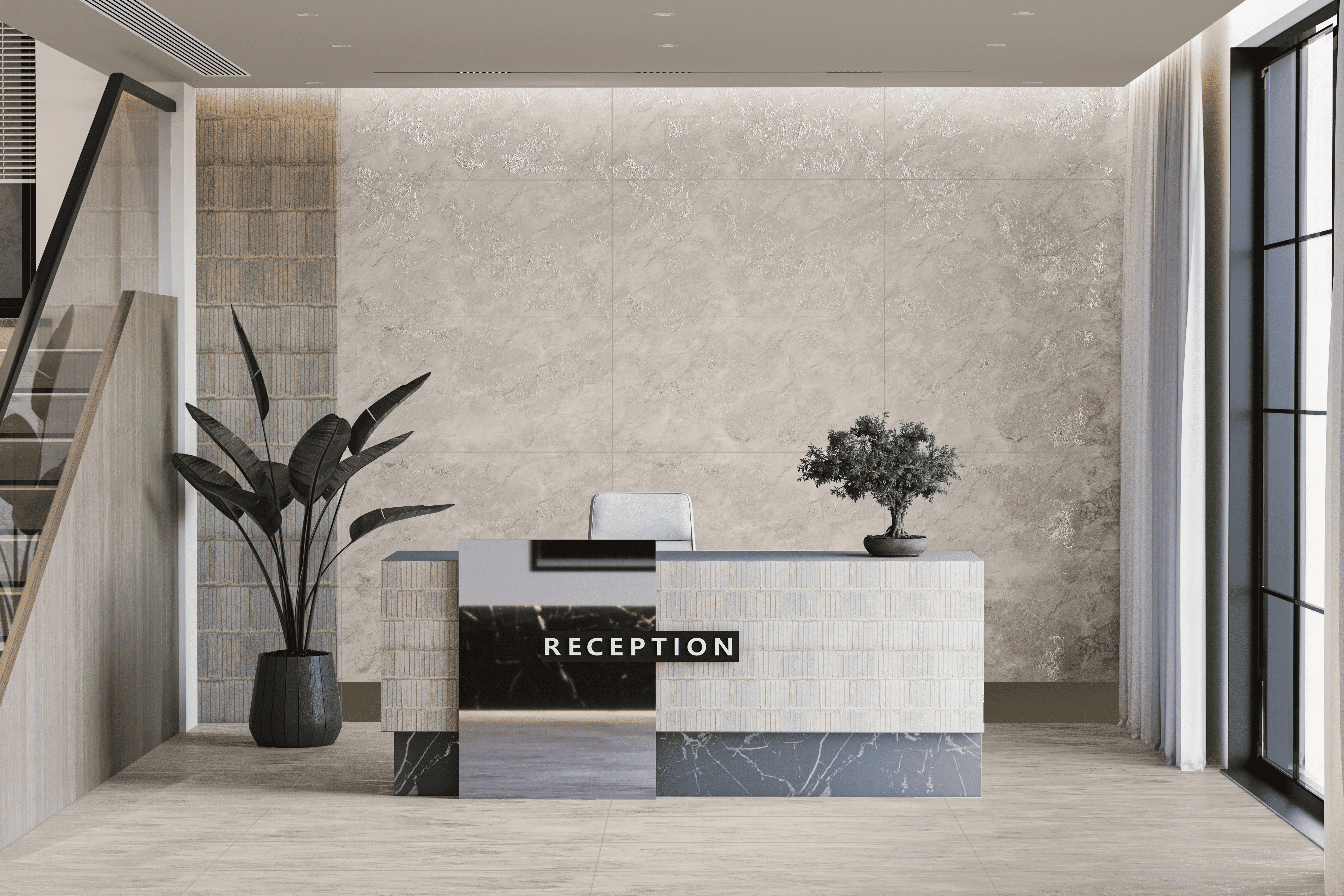 Изображение товара Керамогранит Kerald Aster Cream punch + Carving 60x120 см бежевый с карвинг-эффектом