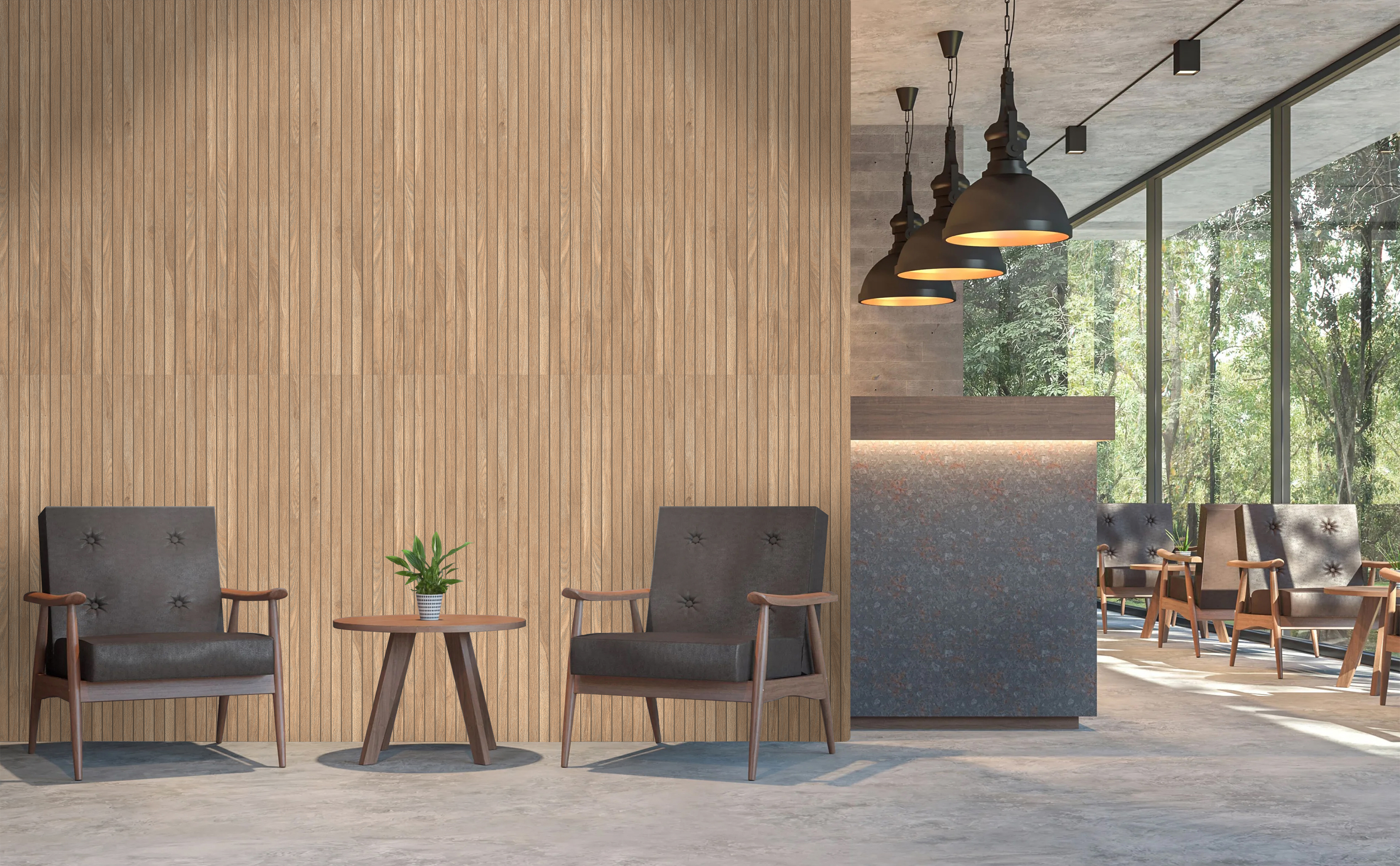 Изображение товара Керамогранит Kerald Spera Sand matt + punch 60x120 см, эффект дерева, светло-коричневый