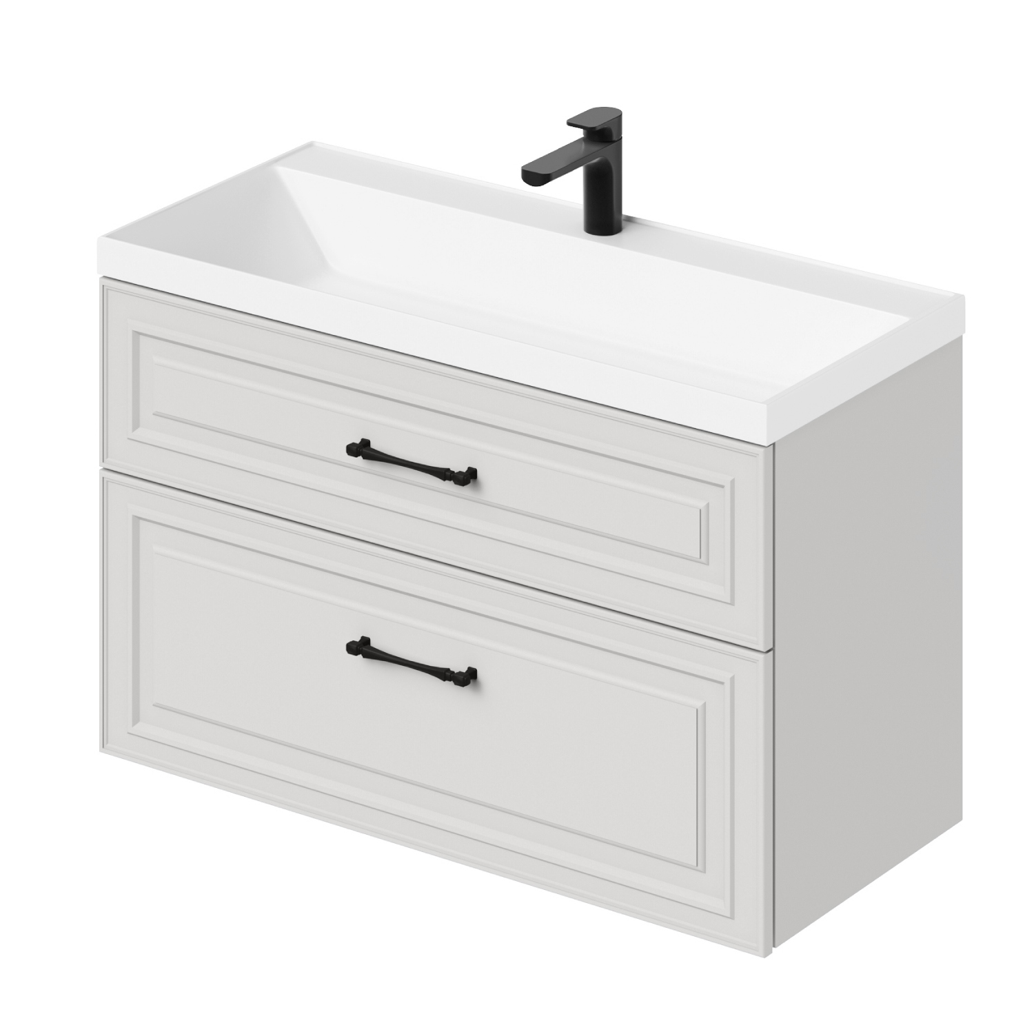 Изображение товара Тумба под раковину подвесная Итана 4657841621794 99.6см с раковиной цвет Керамик