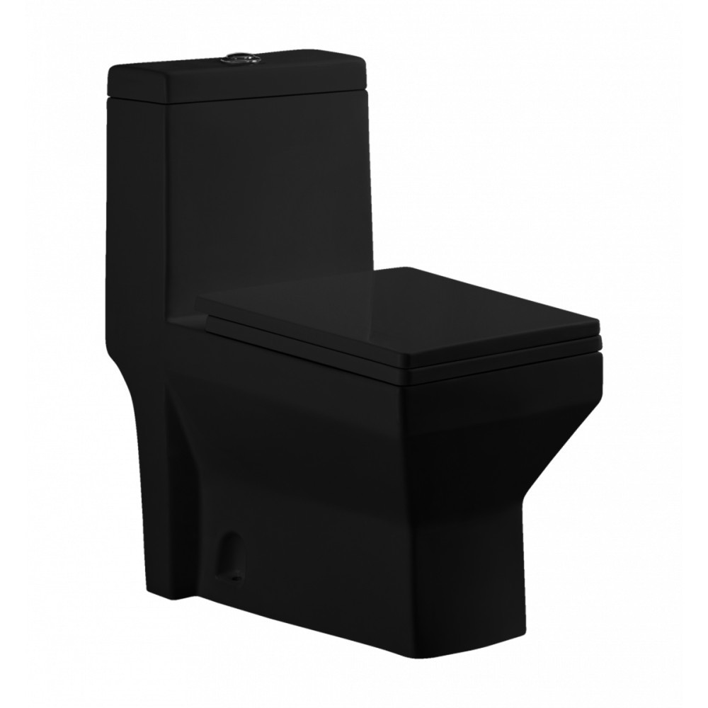 Изображение товара Унитаз моноблок Knois KN618400B горизонтальный выпуск, душевой тип смыва, микролифт цвет черный