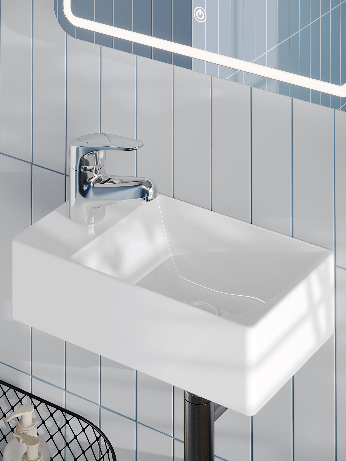 Изображение товара Раковина подвесная Agger ash ASH131375R 37.5см цвет белый глянец