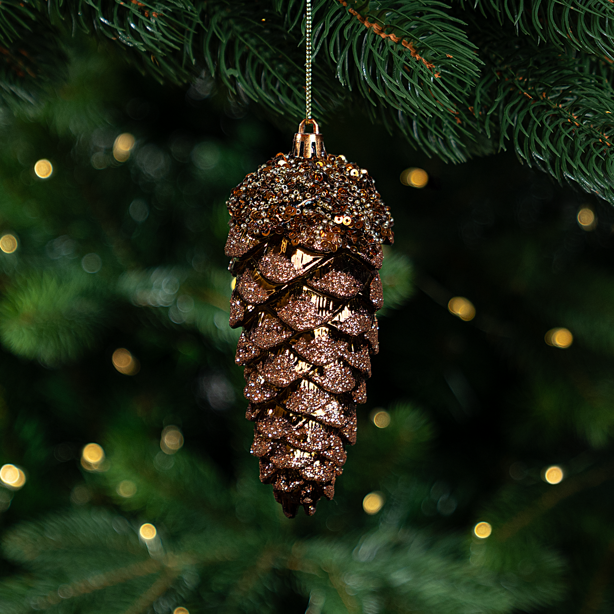 Изображение товара Декоративная шишка KREAFORTA 16 см коричневая елочный декор