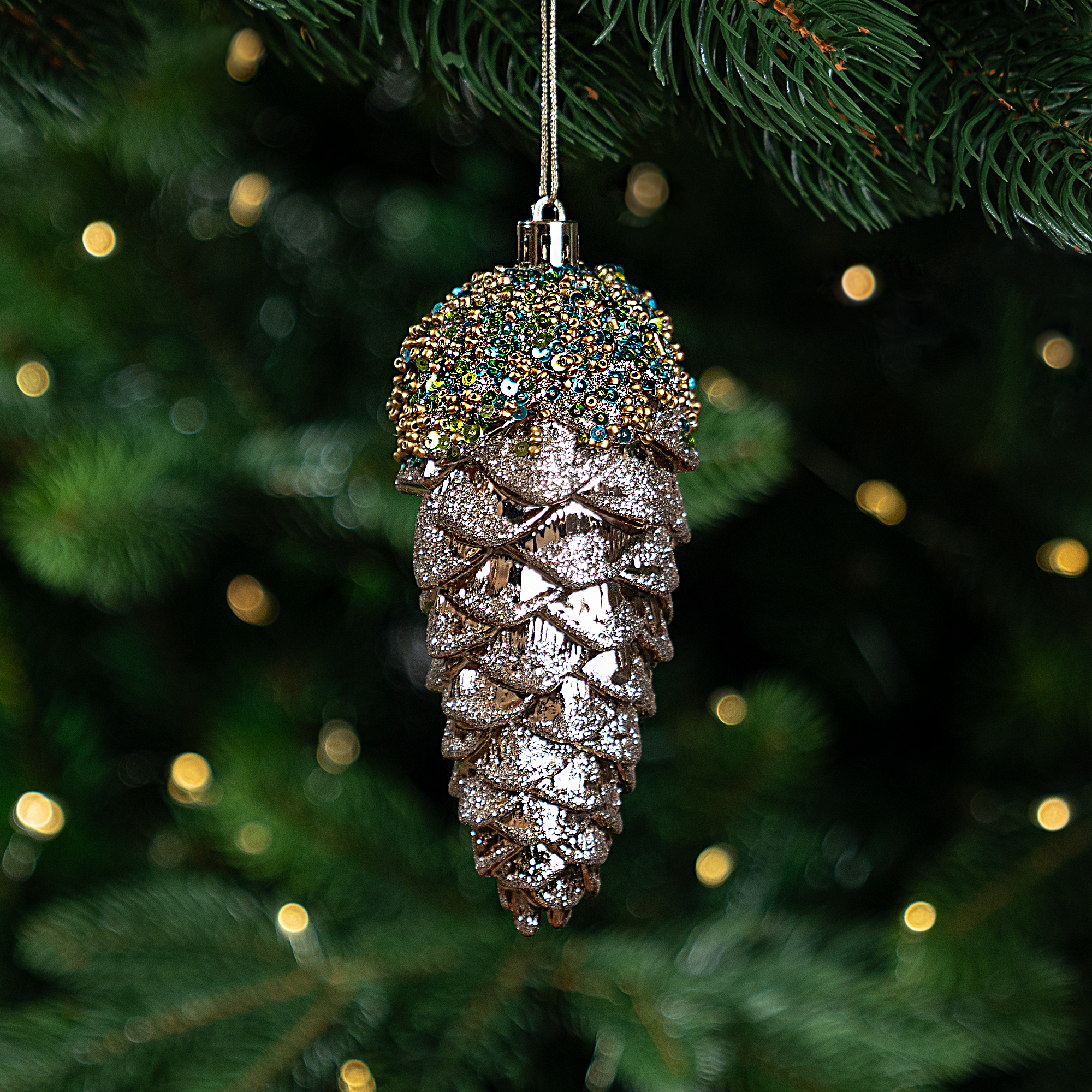 Изображение товара Украшение декоративное KREAFORTA Шишка 16 см зеленый