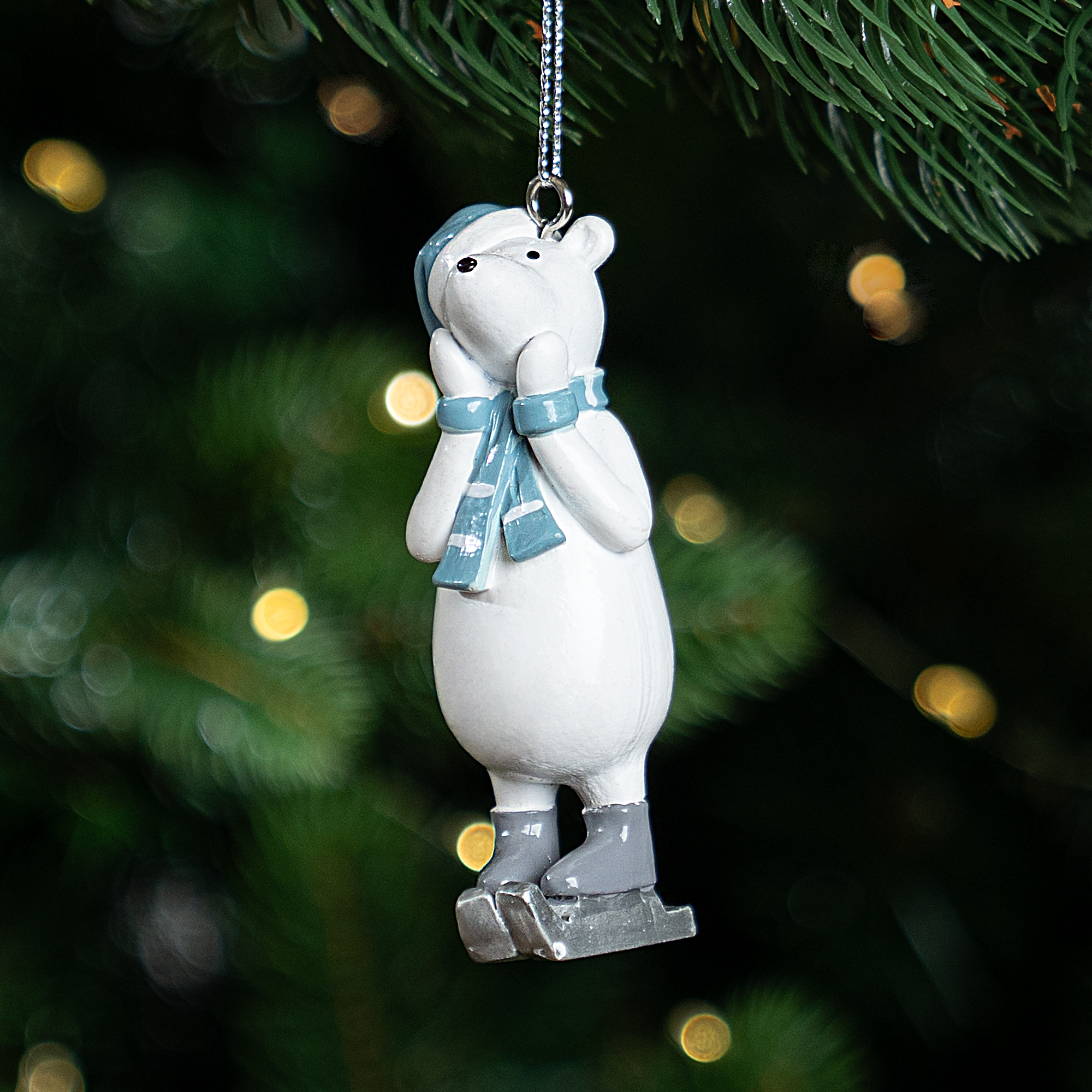 Изображение товара Украшение декоративное KREAFORTA медведь 9 см белый