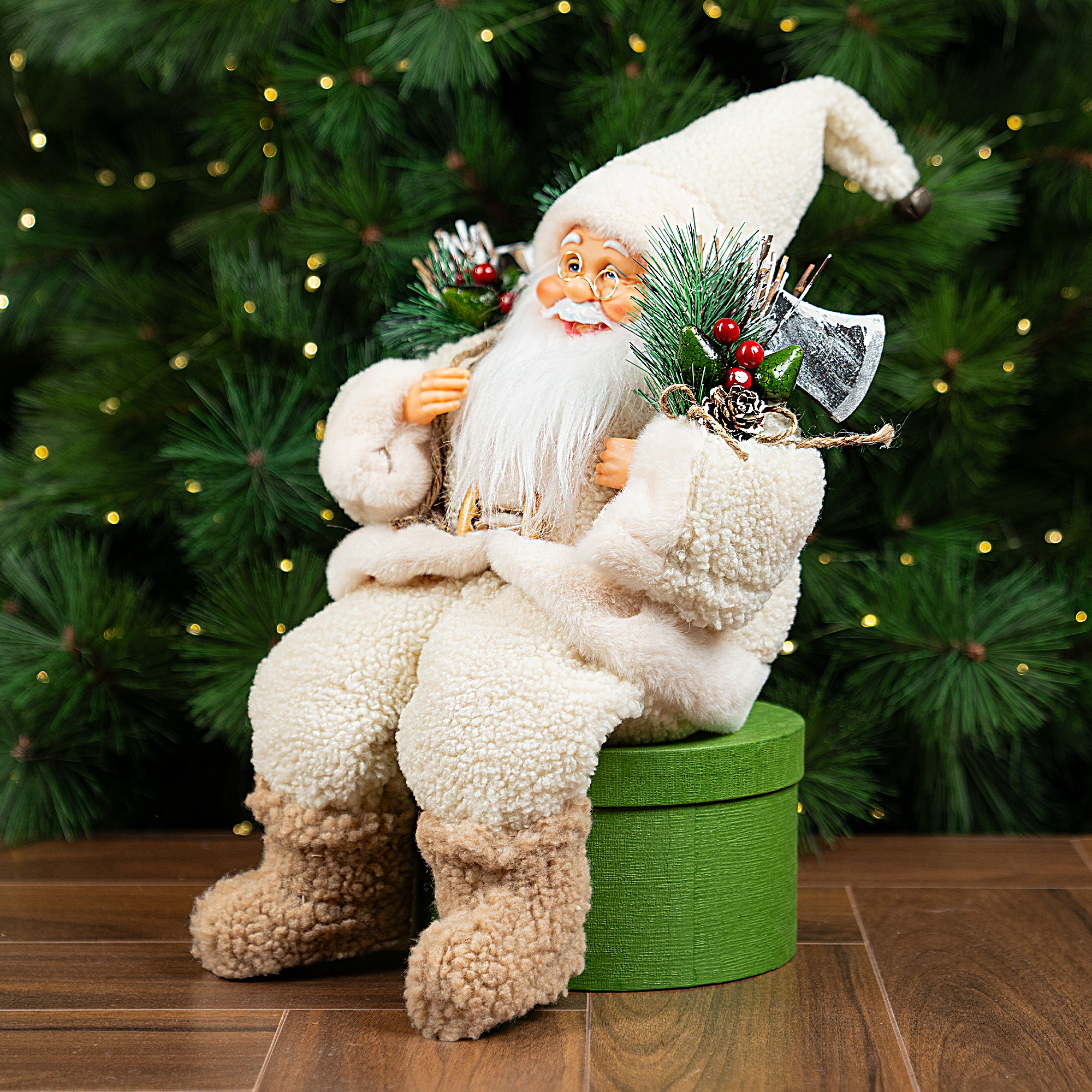 Изображение товара Фигура декоративная KREAFORTA Санта 45 см бежевый