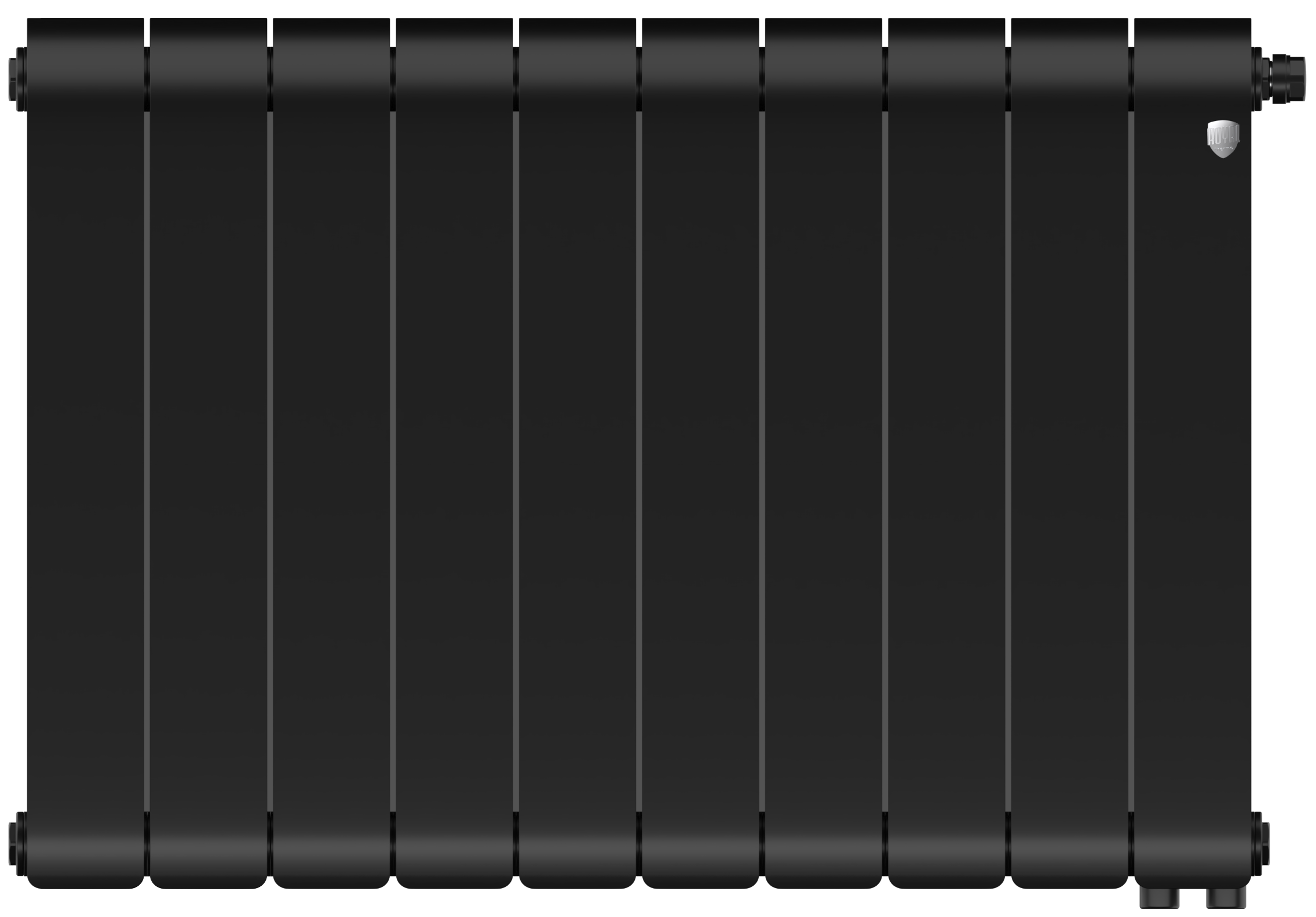 Изображение товара Радиатор секционный Royal Thermo Infinity NS VR80 8 секций черный нижнее подключение