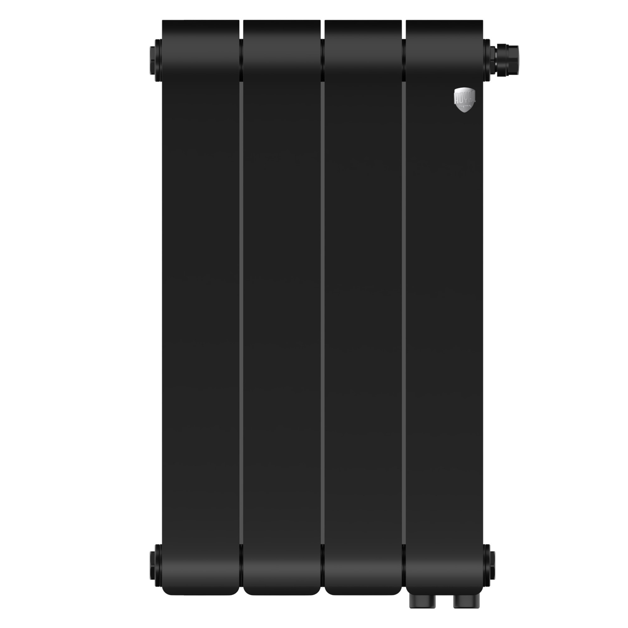 Изображение товара Радиатор секционный Royal Thermo Infinity NS VR80 500/90 4 секций нижнее подключение биметалл черный